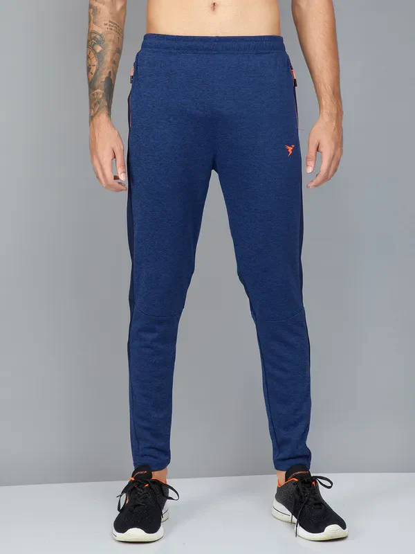 Men Colorblock Slim Fit Trackpants with TECHNO DRY - Image 3