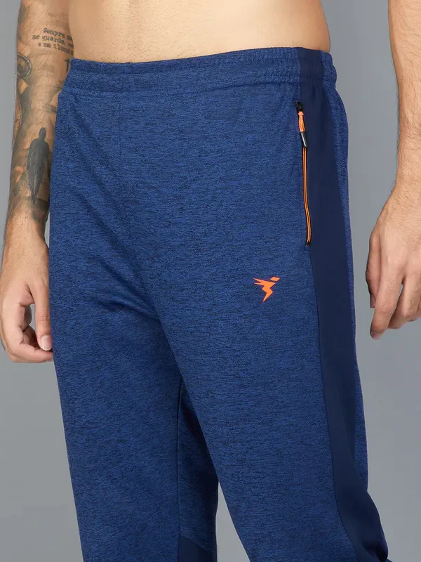 Men Colorblock Slim Fit Trackpants with TECHNO DRY - Image 7