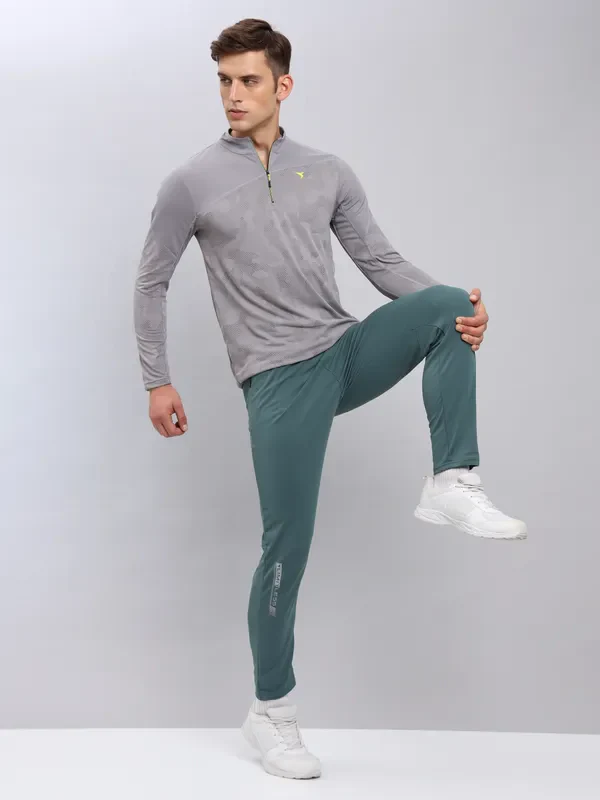 Men Jacquard Slim Fit Mock Neck T-shirt with TECHNO COOL+ - Image 5