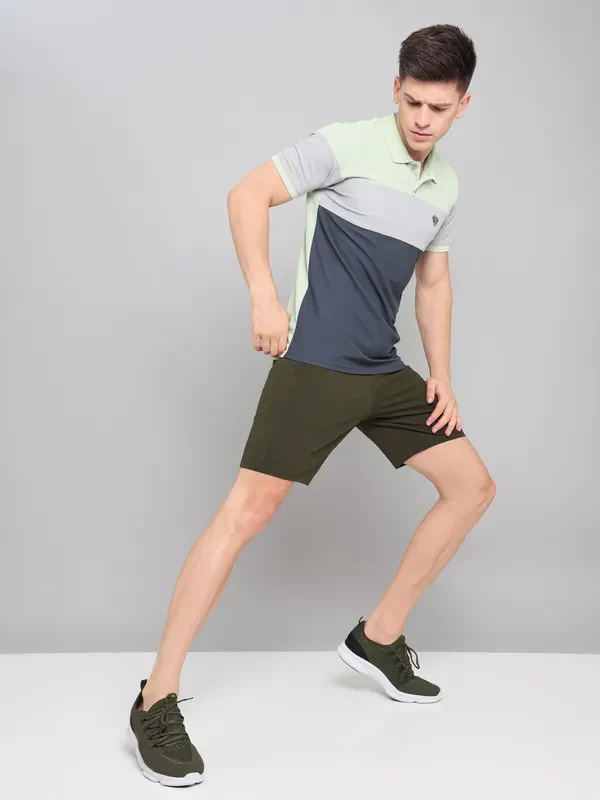 Men Solid Slim Fit Shorts with MATPIQ - Image 3