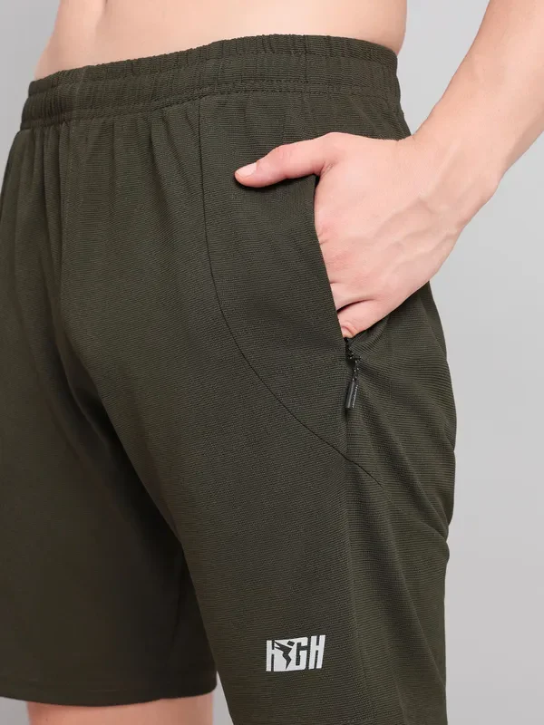 Men Solid Slim Fit Shorts with MATPIQ - Image 4