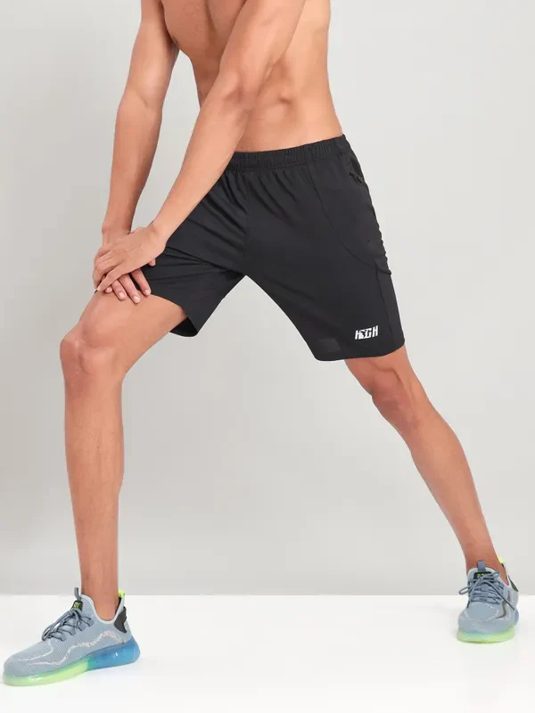 Men Solid Slim Fit Shorts with MATPIQ - Image 5