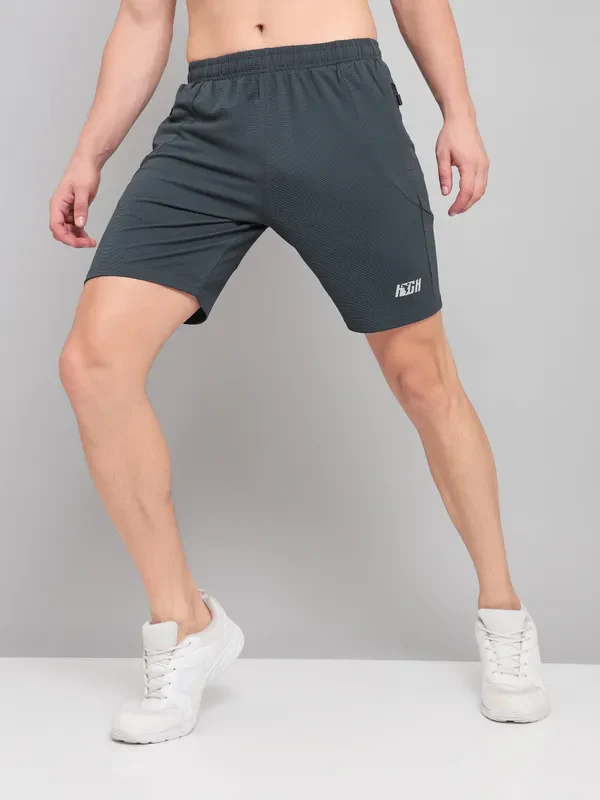 Men Solid Slim Fit Shorts with MATPIQ - Image 5