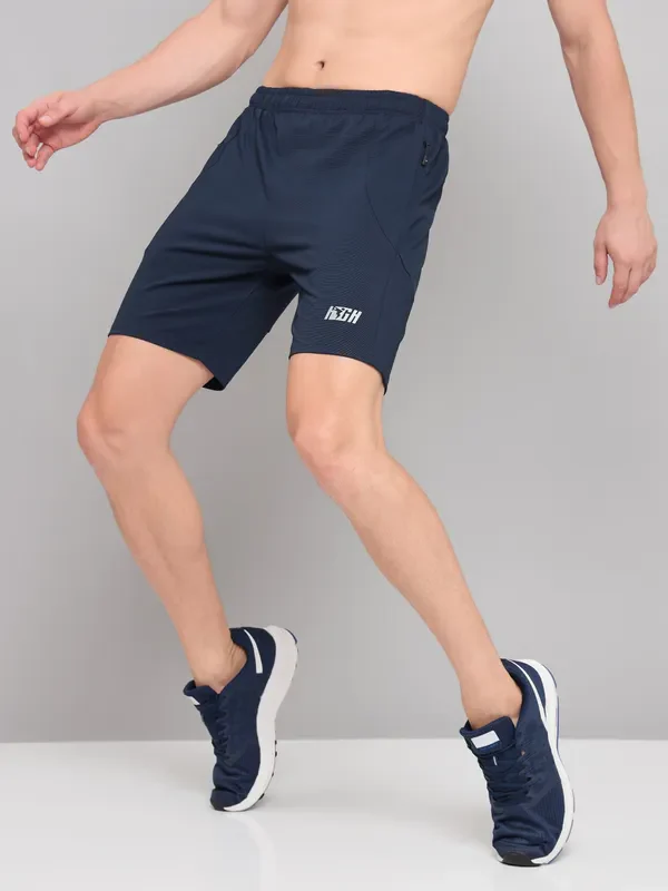 Men Solid Slim Fit Shorts with MATPIQ