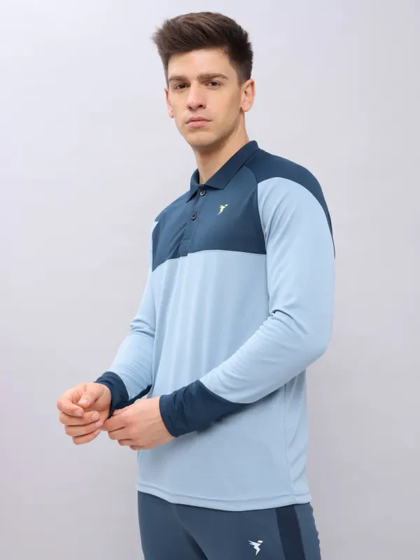 Men Colorblock Slim Fit Polo T-shirt with TECHNO COOL+ - Image 5