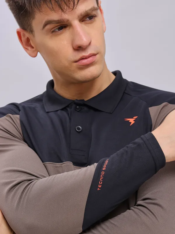 Men Colorblock Slim Fit Polo T-shirt with TECHNO COOL+ - Image 2