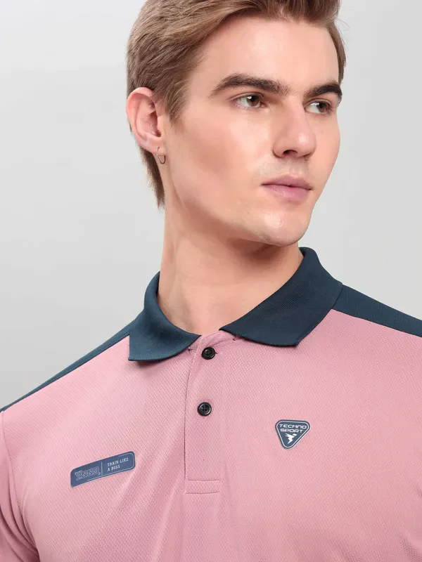 Men Colorblock Slim Fit Polo T-shirt with TECHNO COOL+ - Image 6