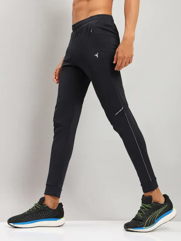 Men Solid Slim Fit Trackpants with TECHNO DRY - Image 6
