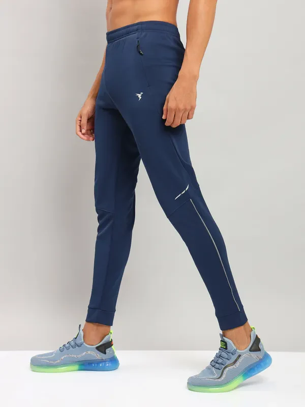 Men Solid Slim Fit Trackpants with TECHNO DRY - Image 6