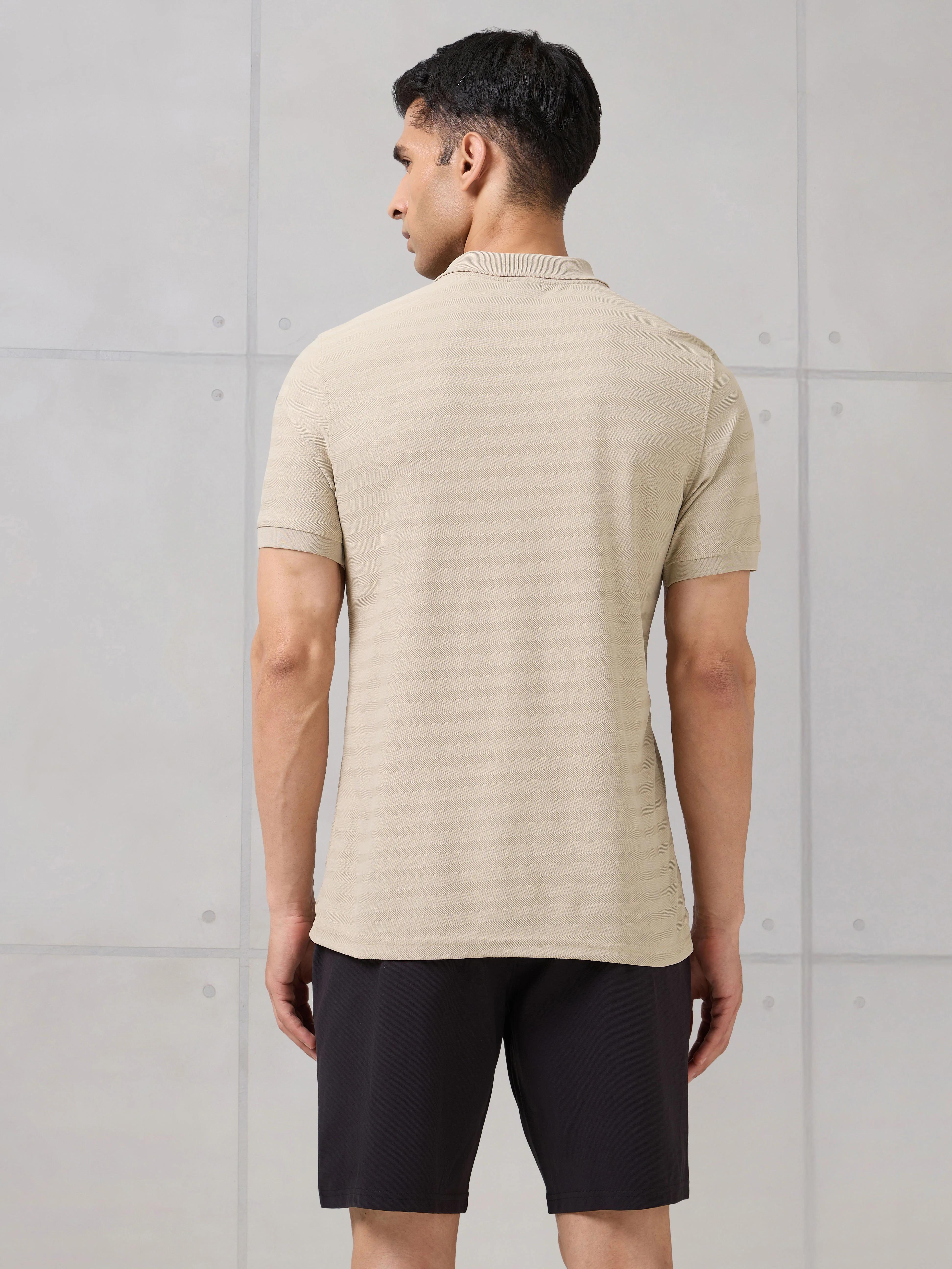 Men Self Design Active Out Polo T-Shirt Slim Fit with MATPIQ - Image 2