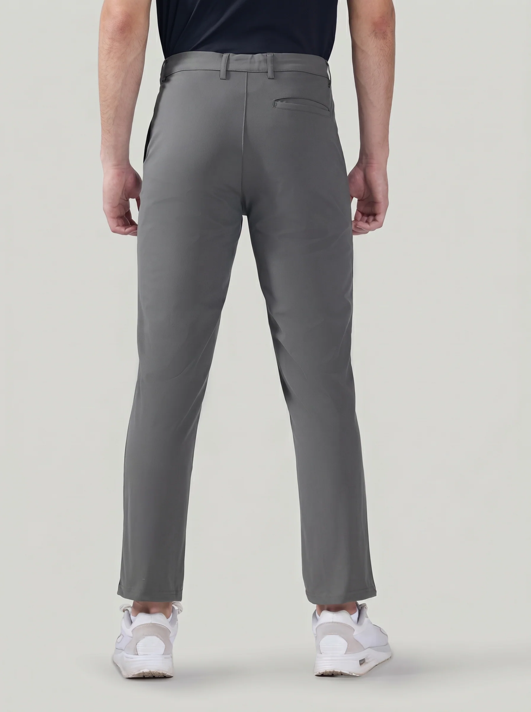 Men Semi-Formal Solid Straight Fit Trousers Pants with DURACOOL+ - Image 3