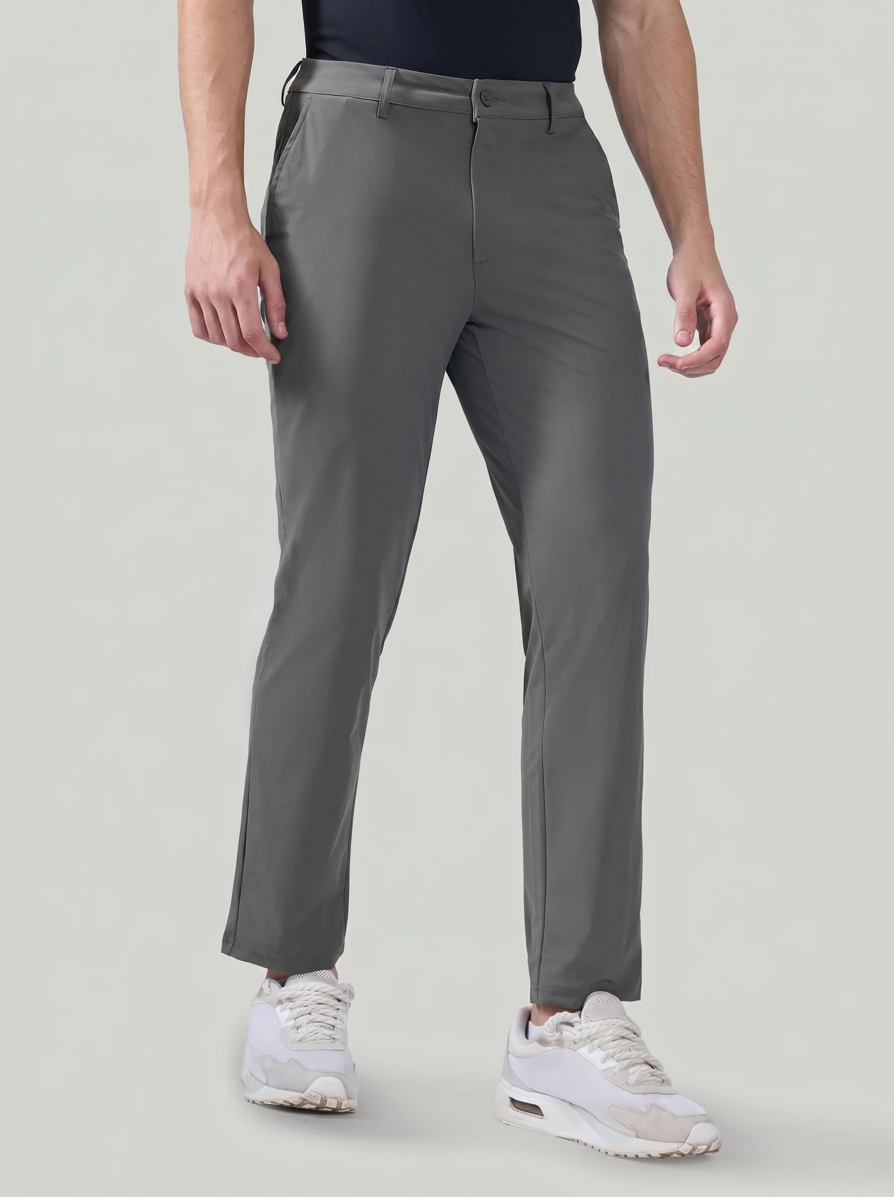 Men Semi-Formal Solid Straight Fit Trousers Pants with DURACOOL+ - Image 4