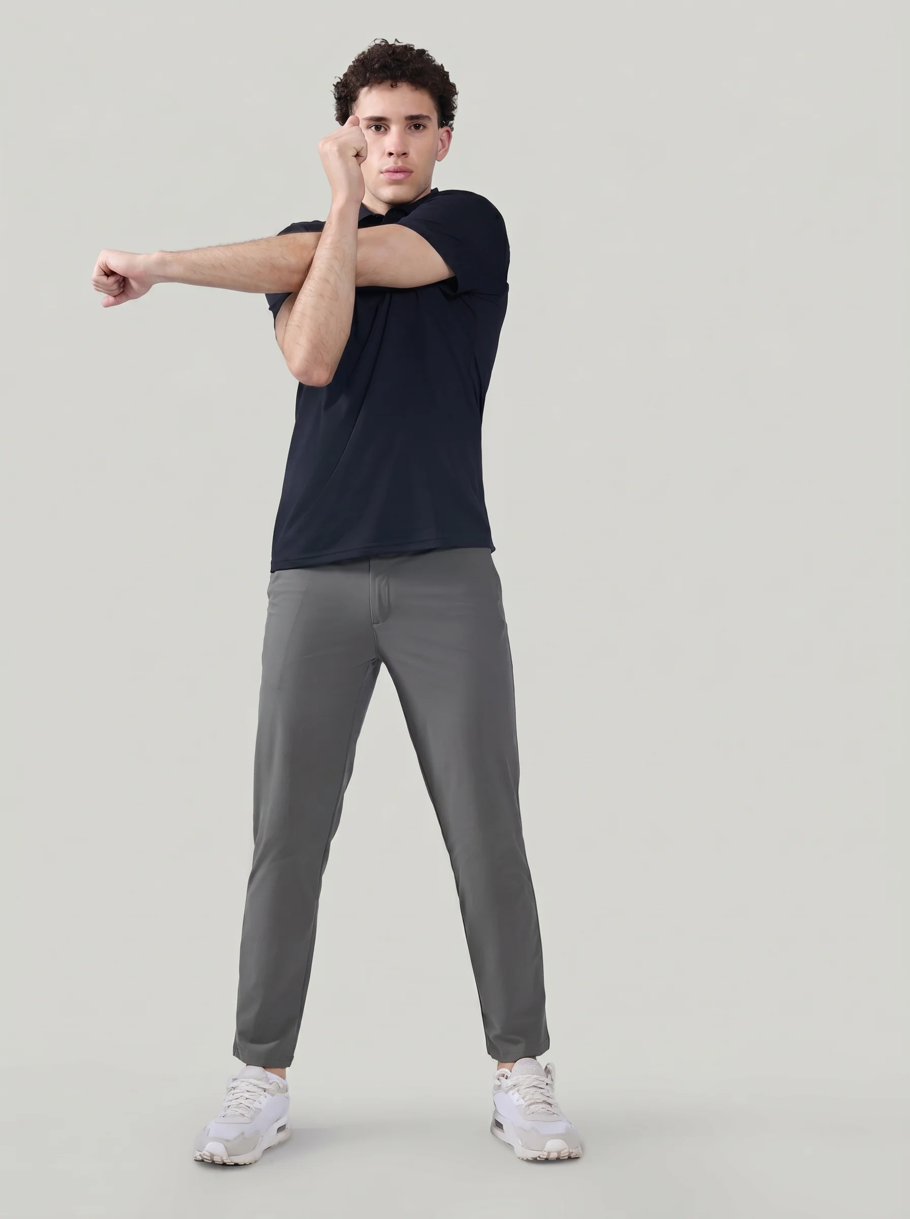Men Semi-Formal Solid Straight Fit Trousers Pants with DURACOOL+ - Image 7
