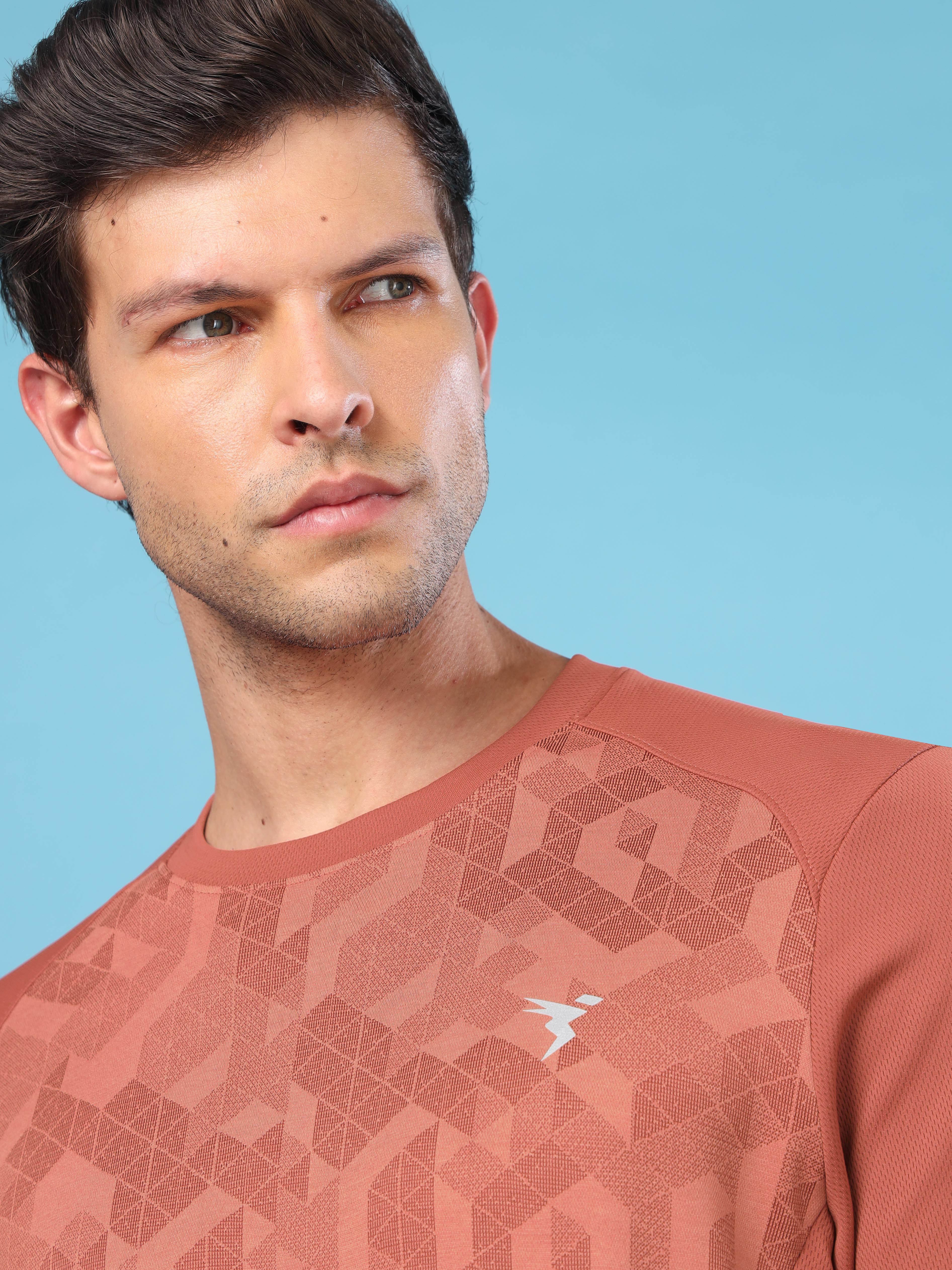Men Slim Fit Crew Neck T-shirt with DOUBLE COOL - Image 5