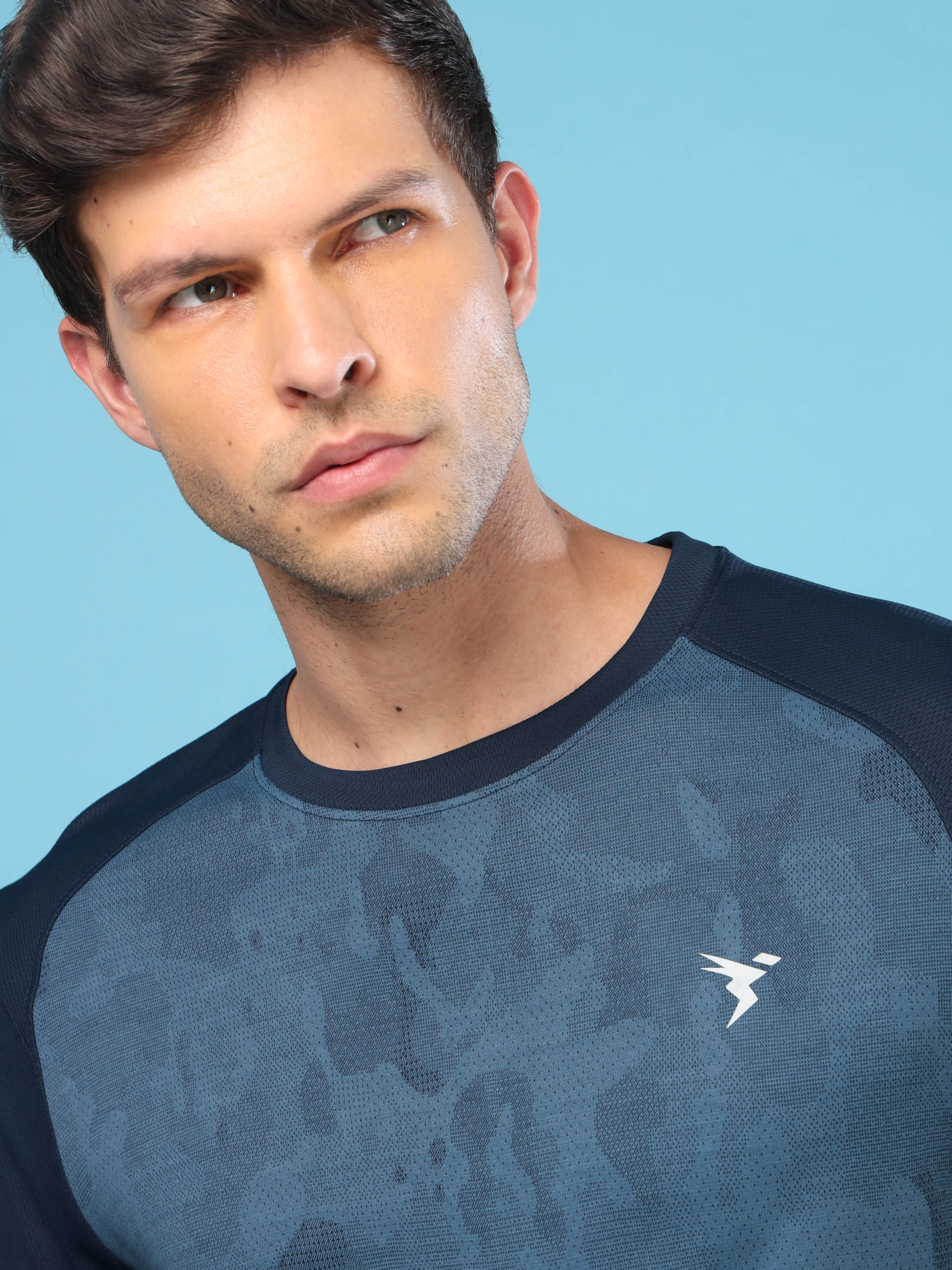 Men Slim Fit Crew Neck T-shirt with DOUBLE COOL - Image 6