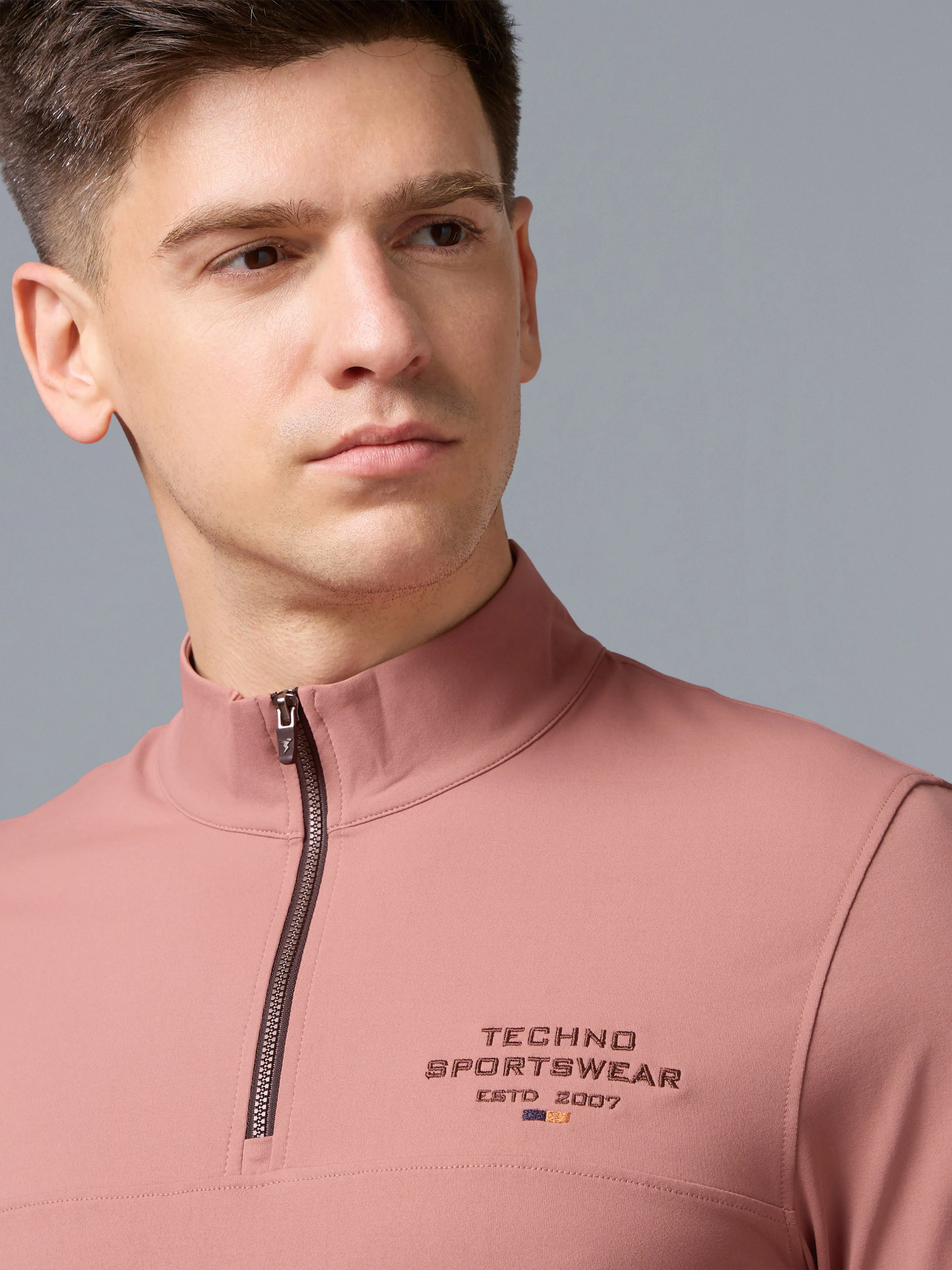 Men Slim Fit Gym, Dry Fit Sports T-Shirt with TECHNO DRY - Image 4