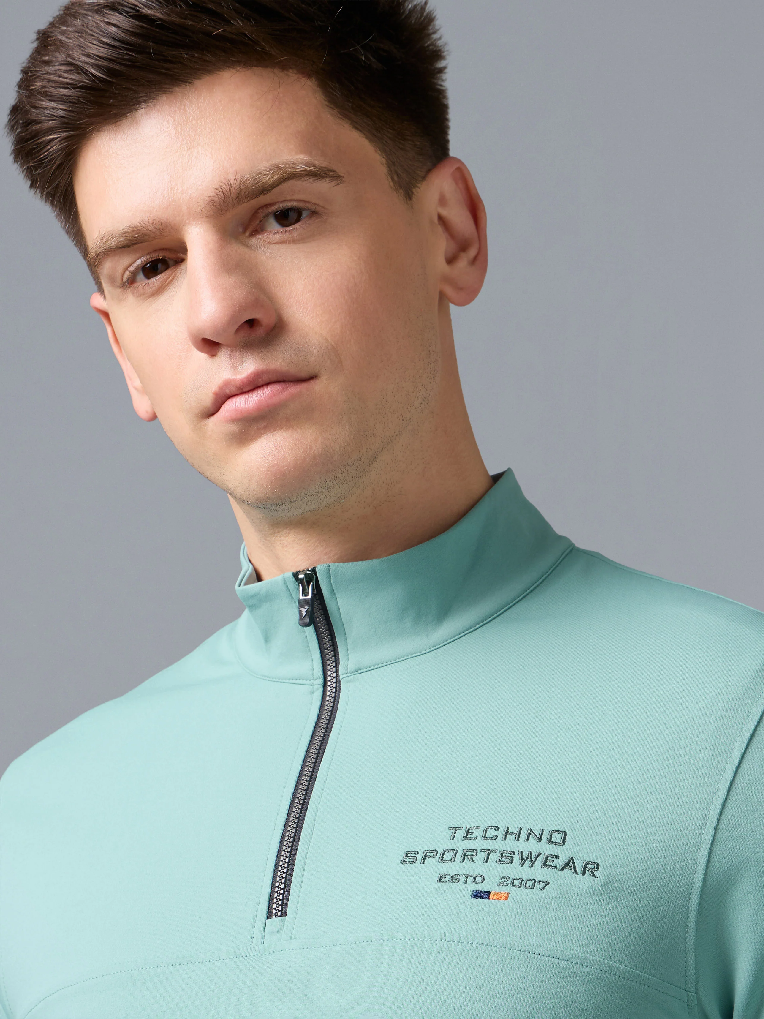 Men Slim Fit Gym, Dry Fit Sports T-Shirt with TECHNO DRY - Image 4