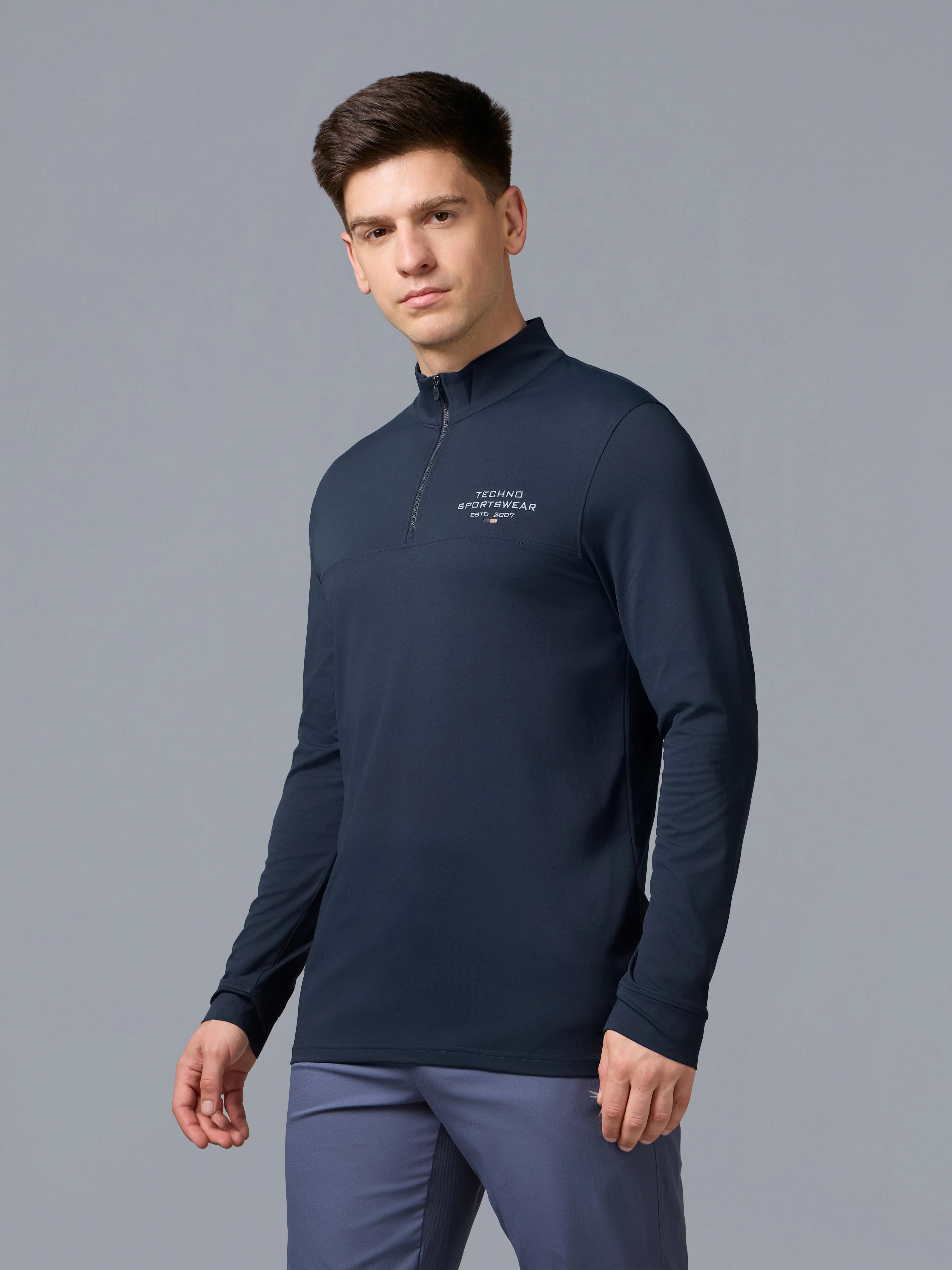 Men Slim Fit Gym, Dry Fit Sports T-Shirt with TECHNO DRY - Image 5