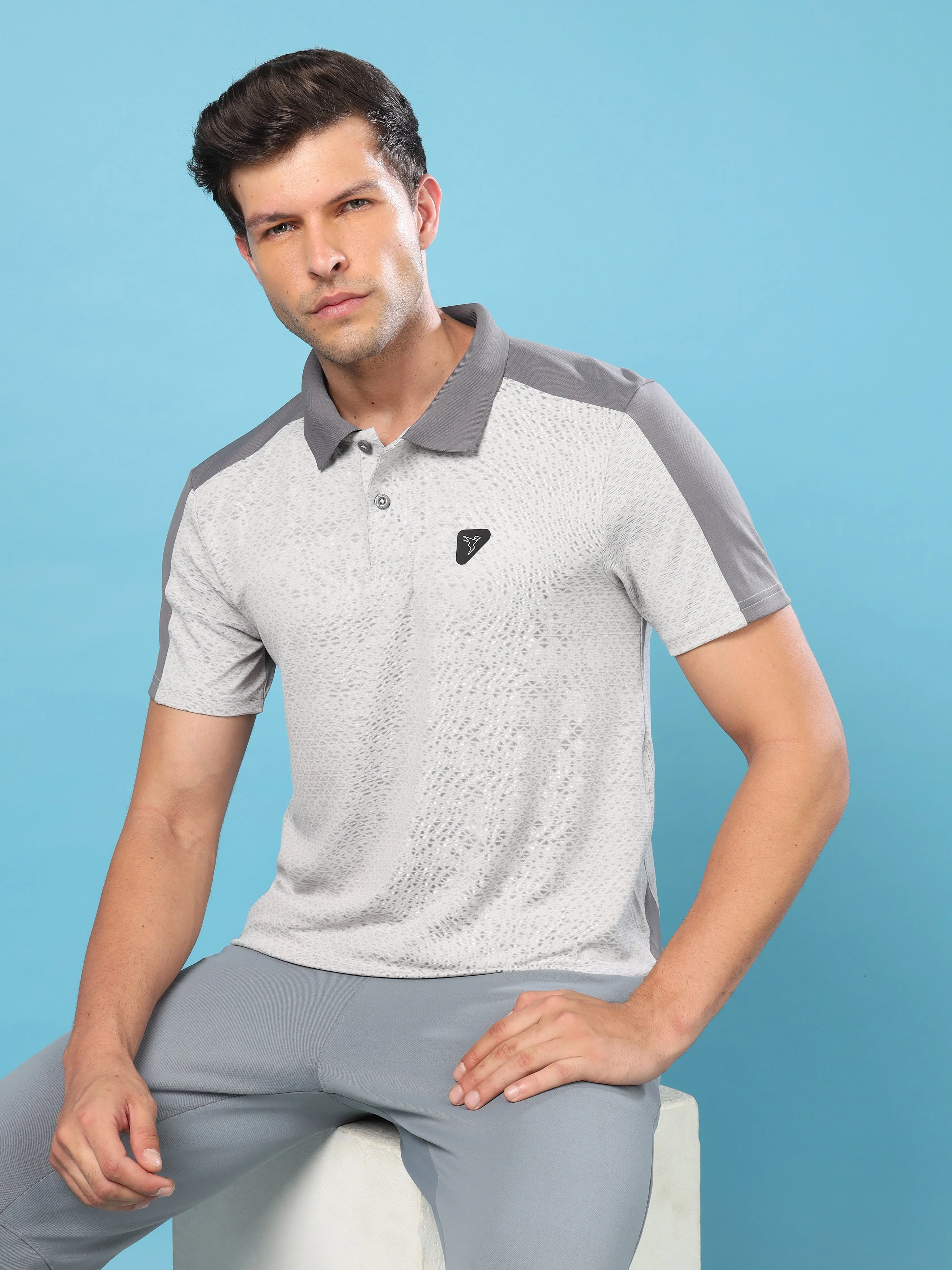 Men Slim Polo Neck T-shirt with DOUBLECOOL - Image 2