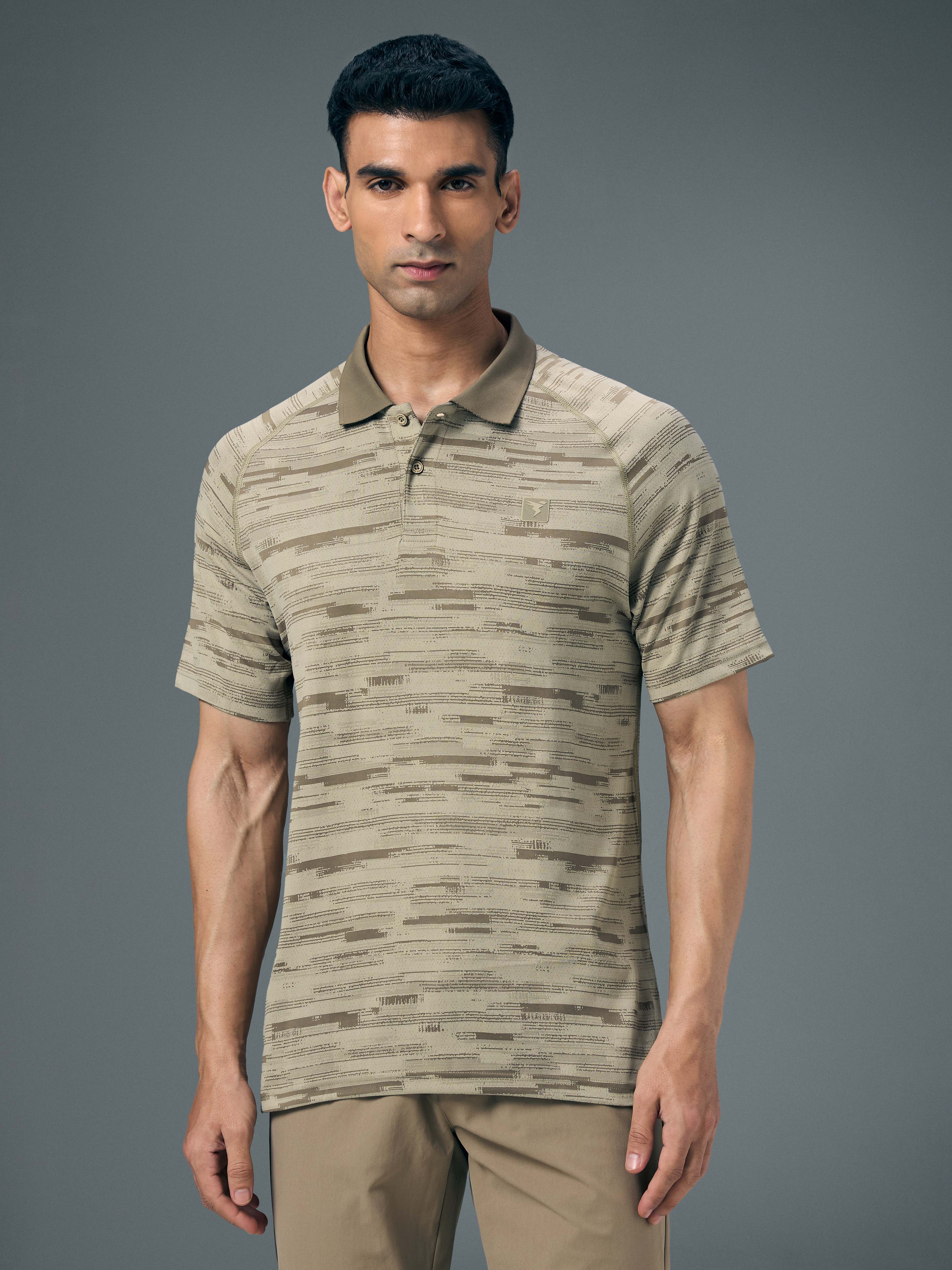 Men Slim Polo Neck T-shirt with DOUBLECOOL - Image 2