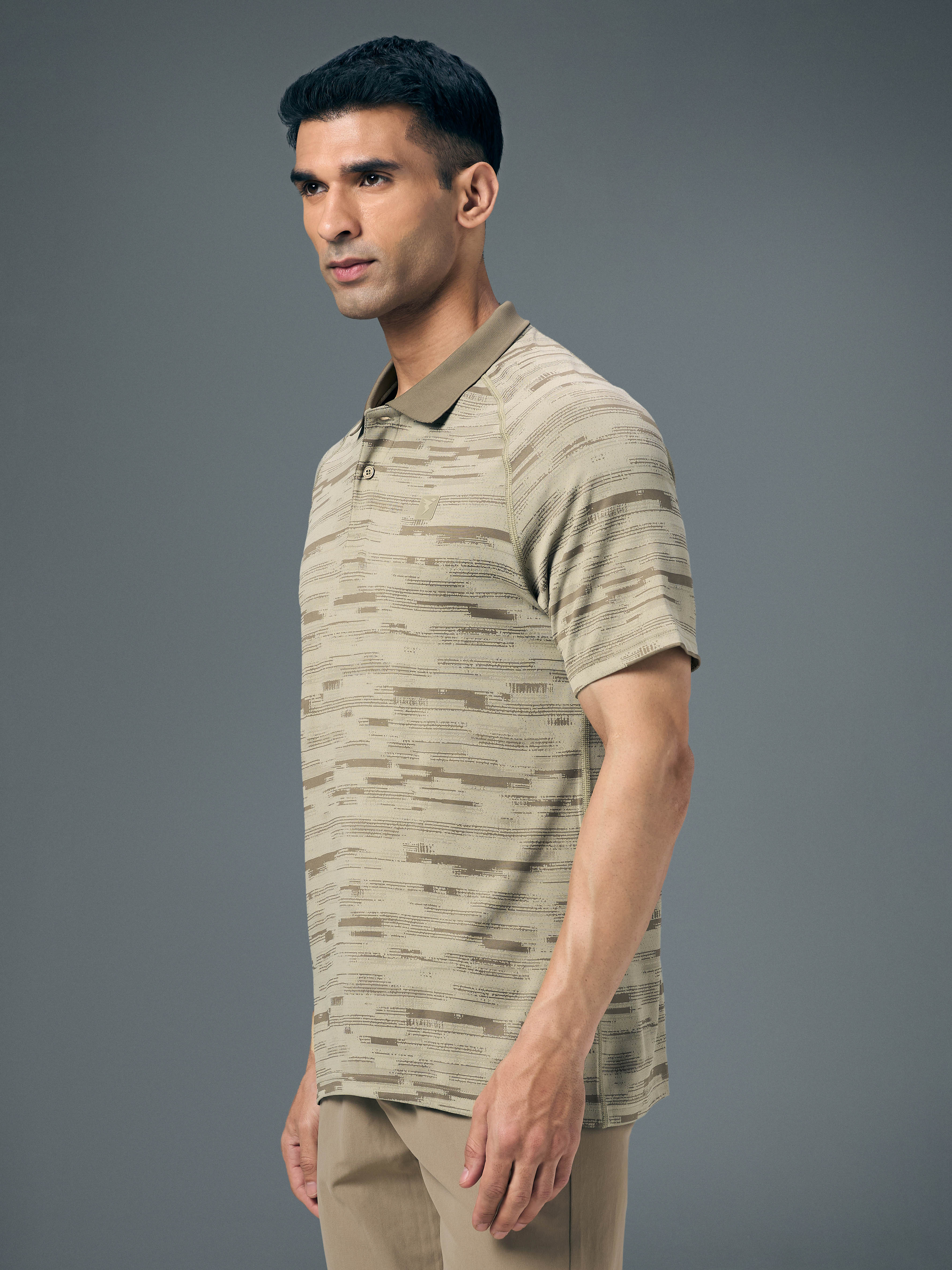 Men Slim Polo Neck T-shirt with DOUBLECOOL - Image 4