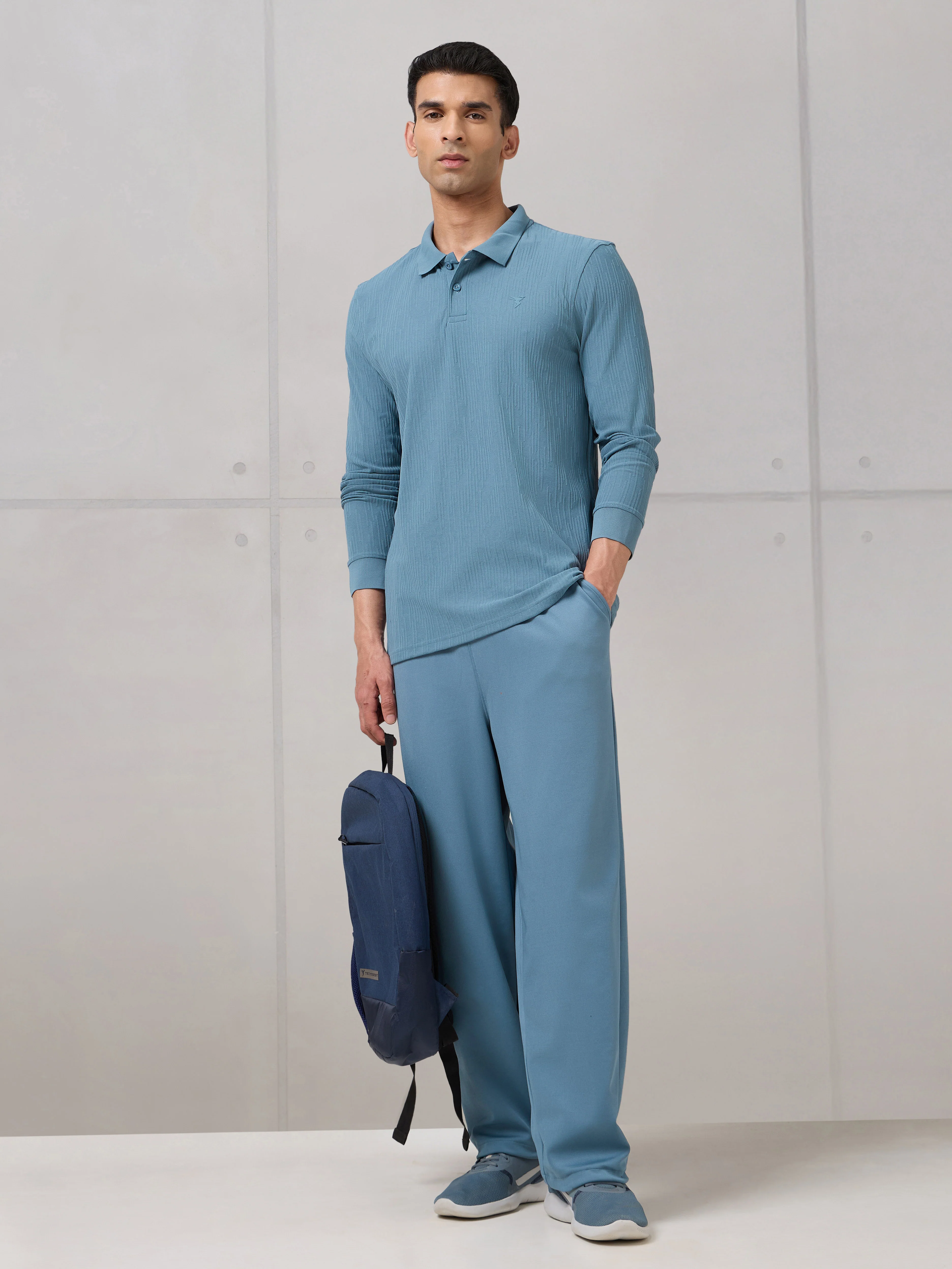 Men Solid Active Out Polo Neck T-shirt with COTFLEX - Image 5