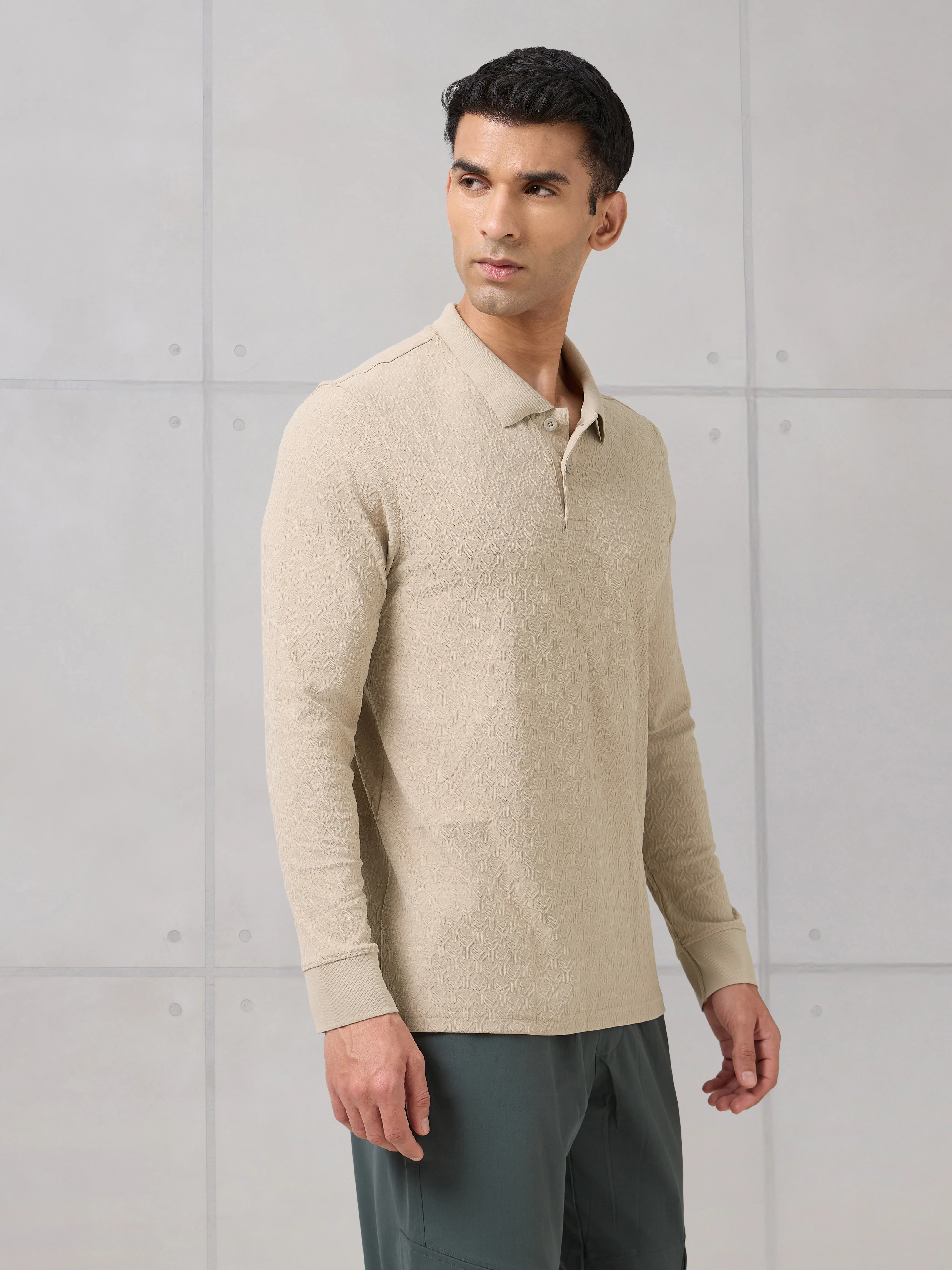 Men Solid Active Out Polo Neck T-shirt with COTFLEX - Image 4