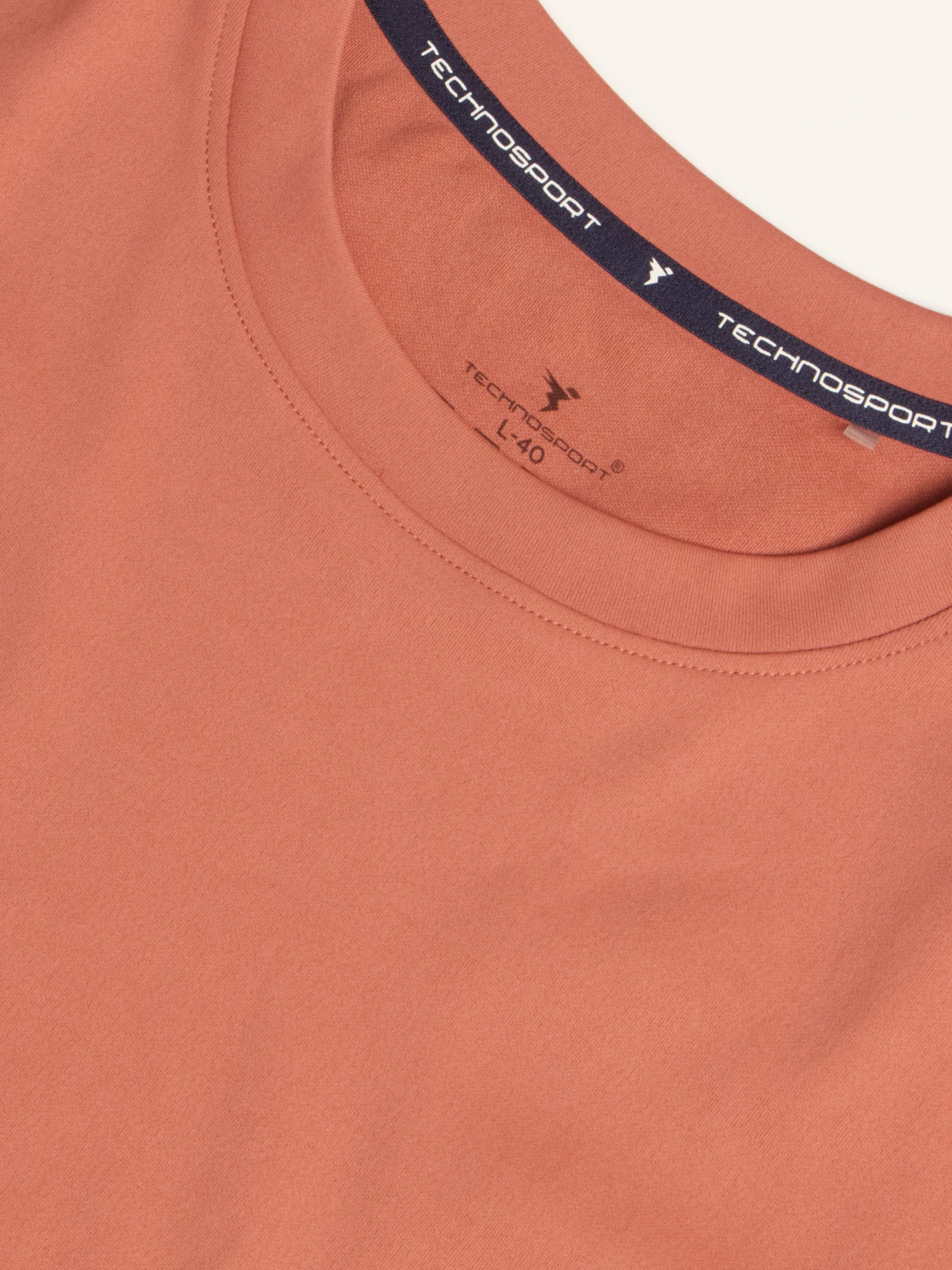 Men Solid  Oversized Crew Neck T-shirt with ELASTO PLUS - Image 7