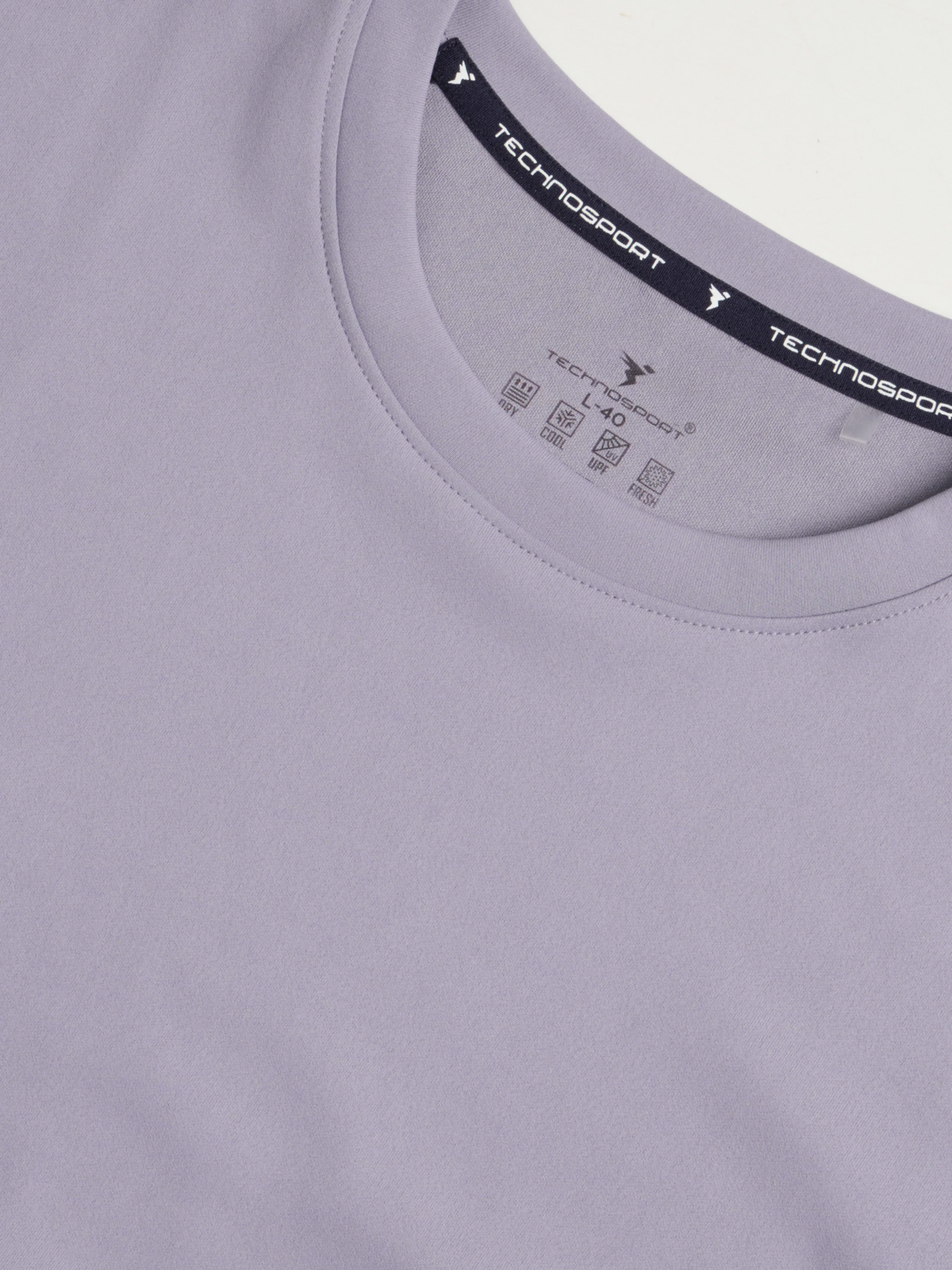 Men Solid Oversized Crew Neck T-shirt with ELASTO PLUS - Image 7