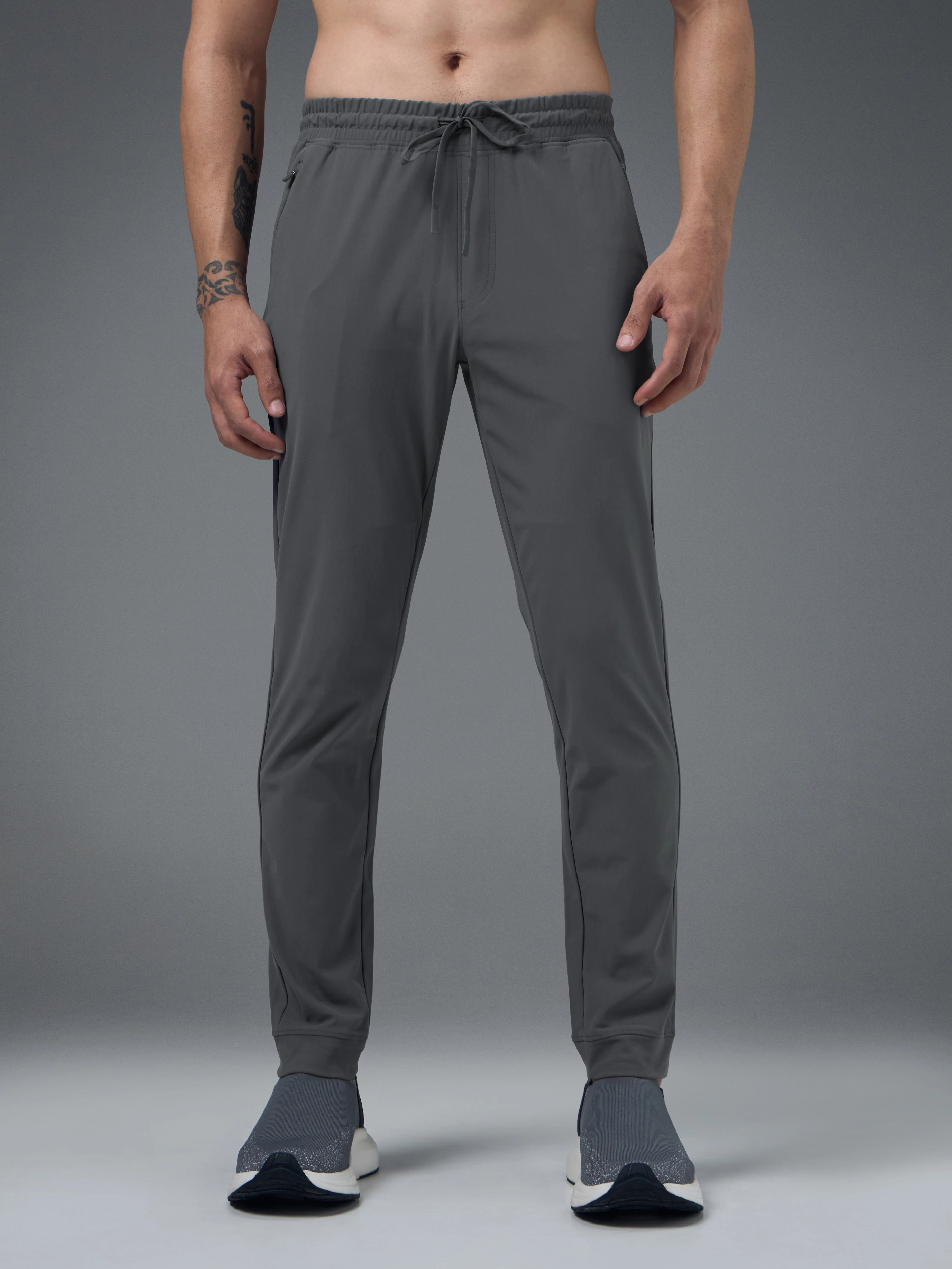 Men Solid Regular Fit Joggers Pants with DURACOOL+ - Image 2