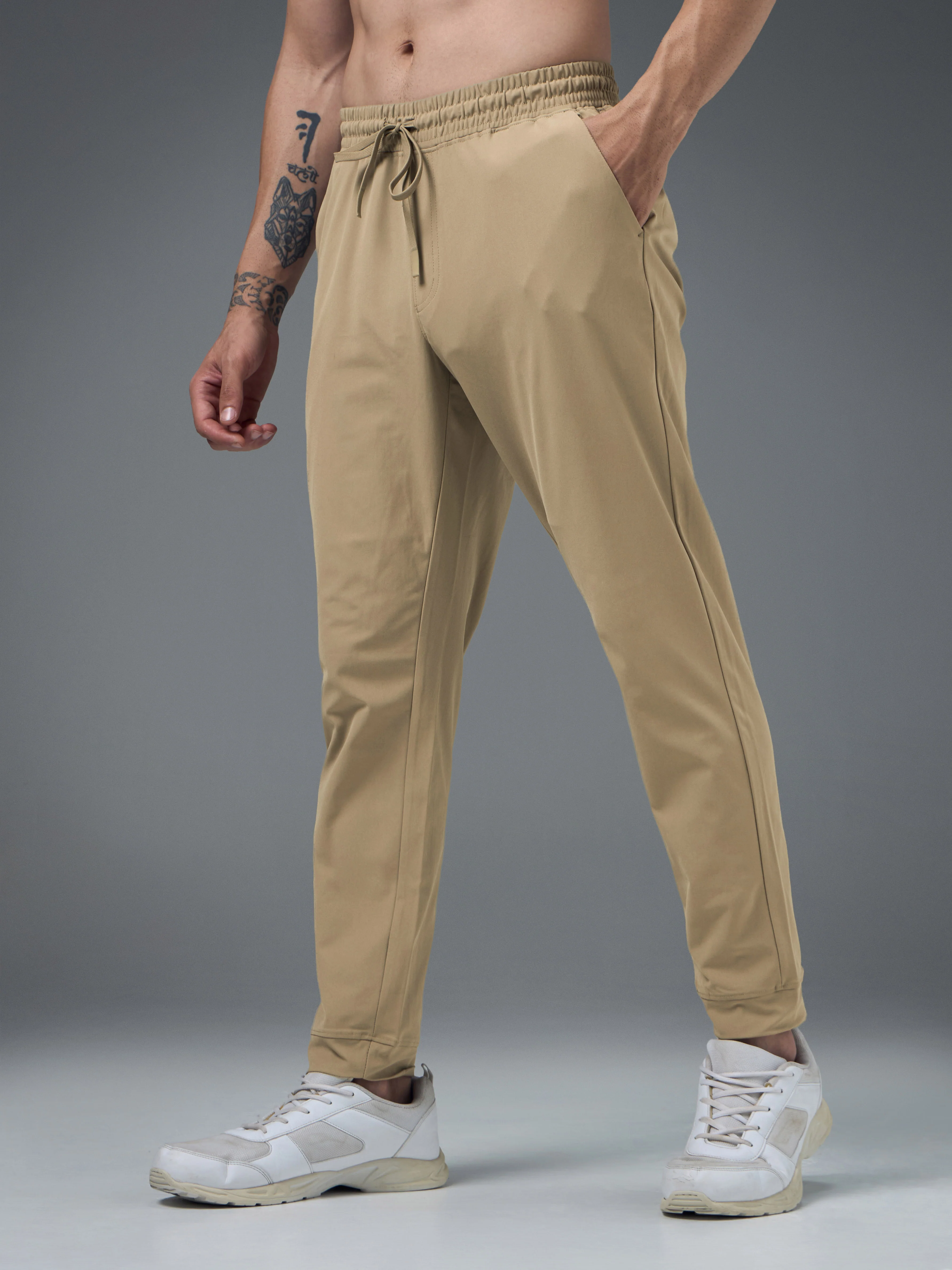 Men Solid Regular Fit Joggers Pants with DURACOOL+ - Image 4