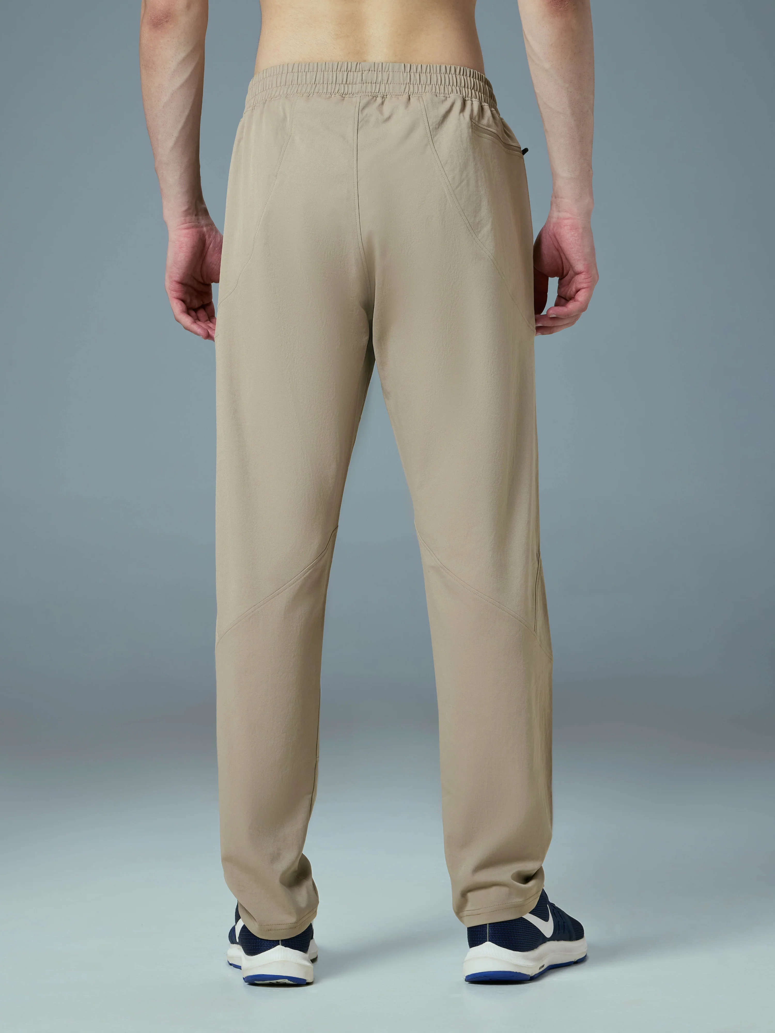 Men Solid Regular Fit Trackpants with TS FLEXI - Image 2