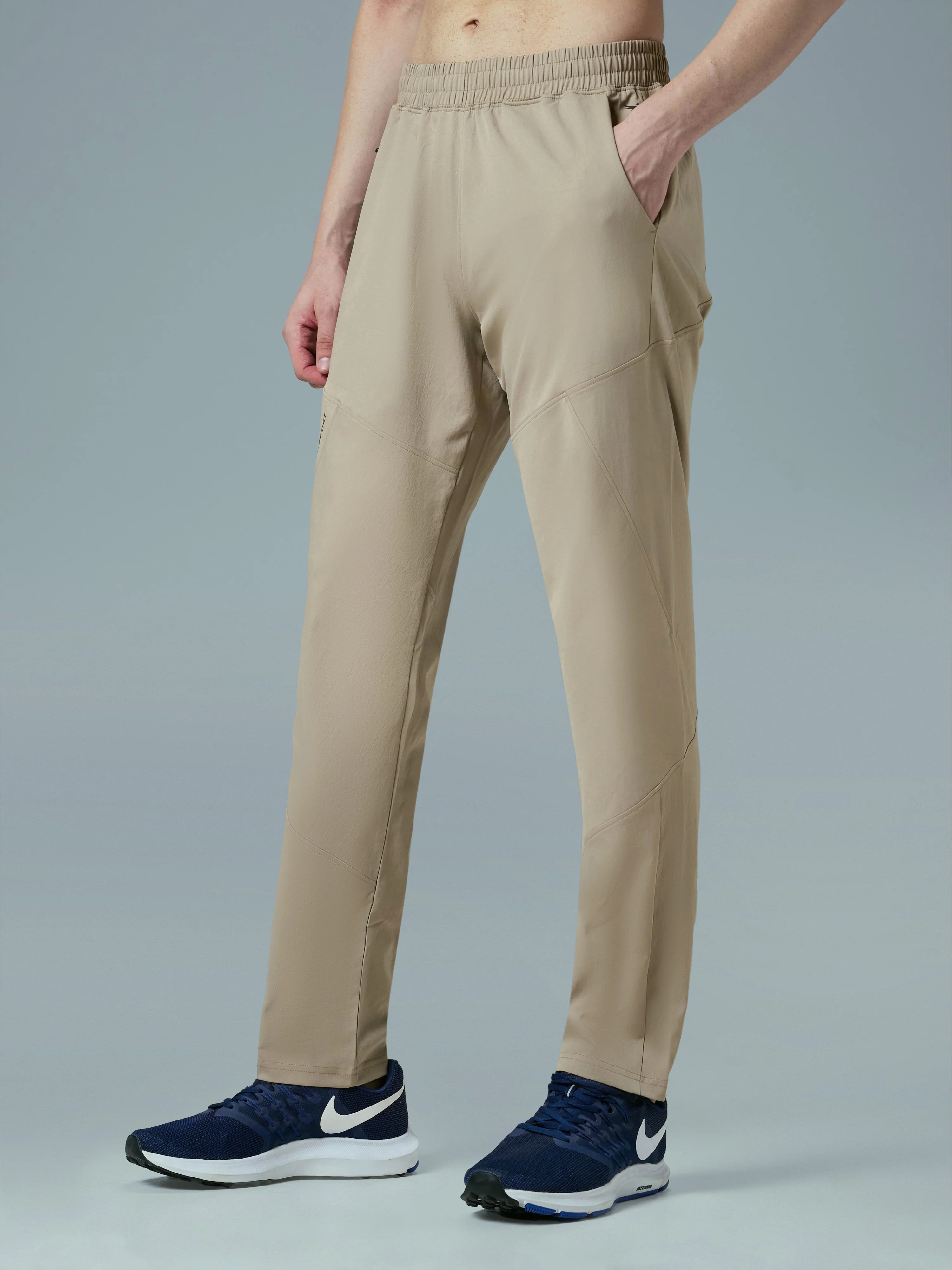 Men Solid Regular Fit Trackpants with TS FLEXI - Image 3