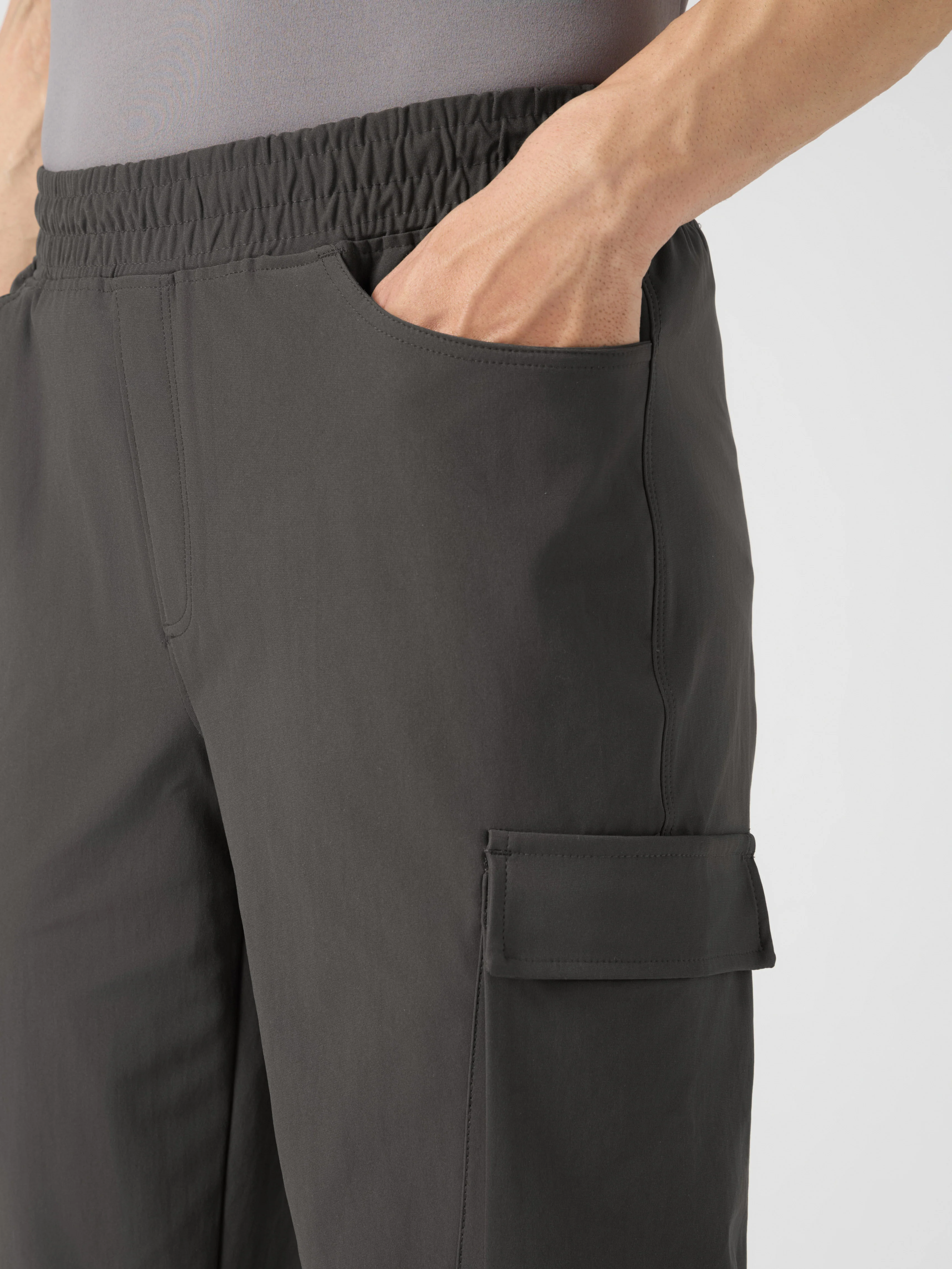 Men Solid Relax Fit 6 Pocket Cargo Trackpants with DURACOOL+ - Image 6