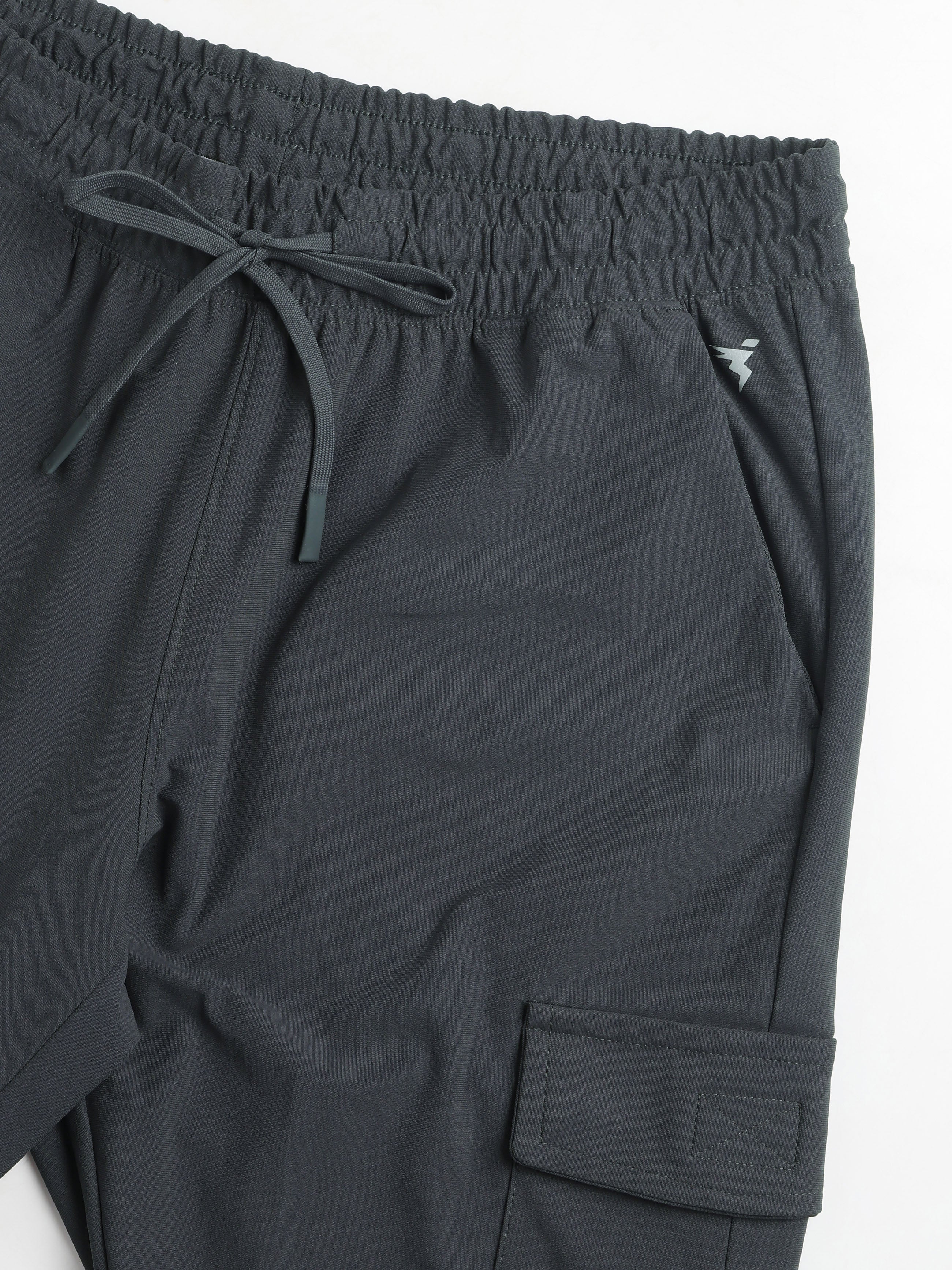 Men Solid Relax Fit Cargo Trackpants with DURACOOL+ - Image 8