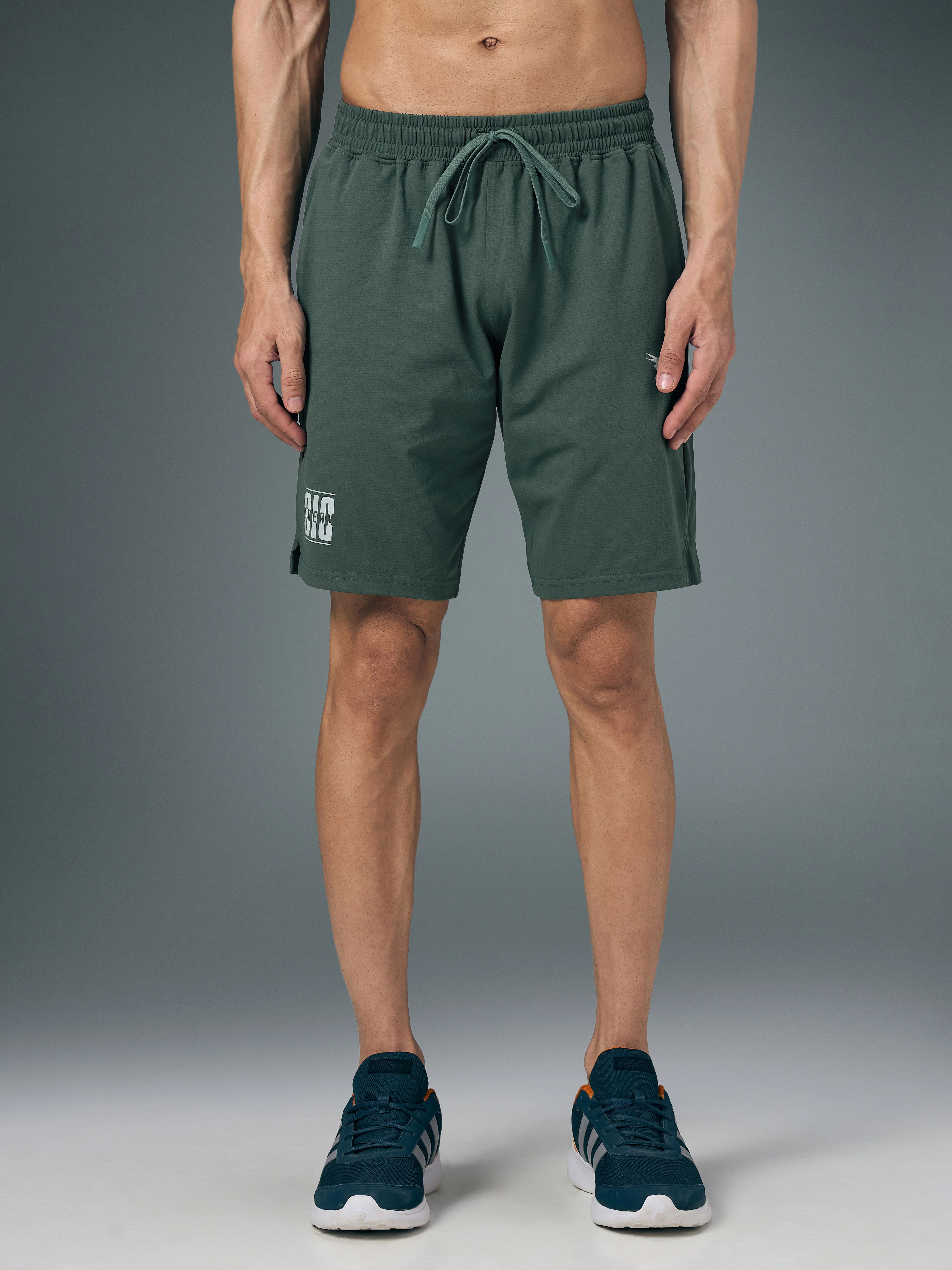 Men Solid Relax Fit Shorts with ELASTO LITE - Image 2
