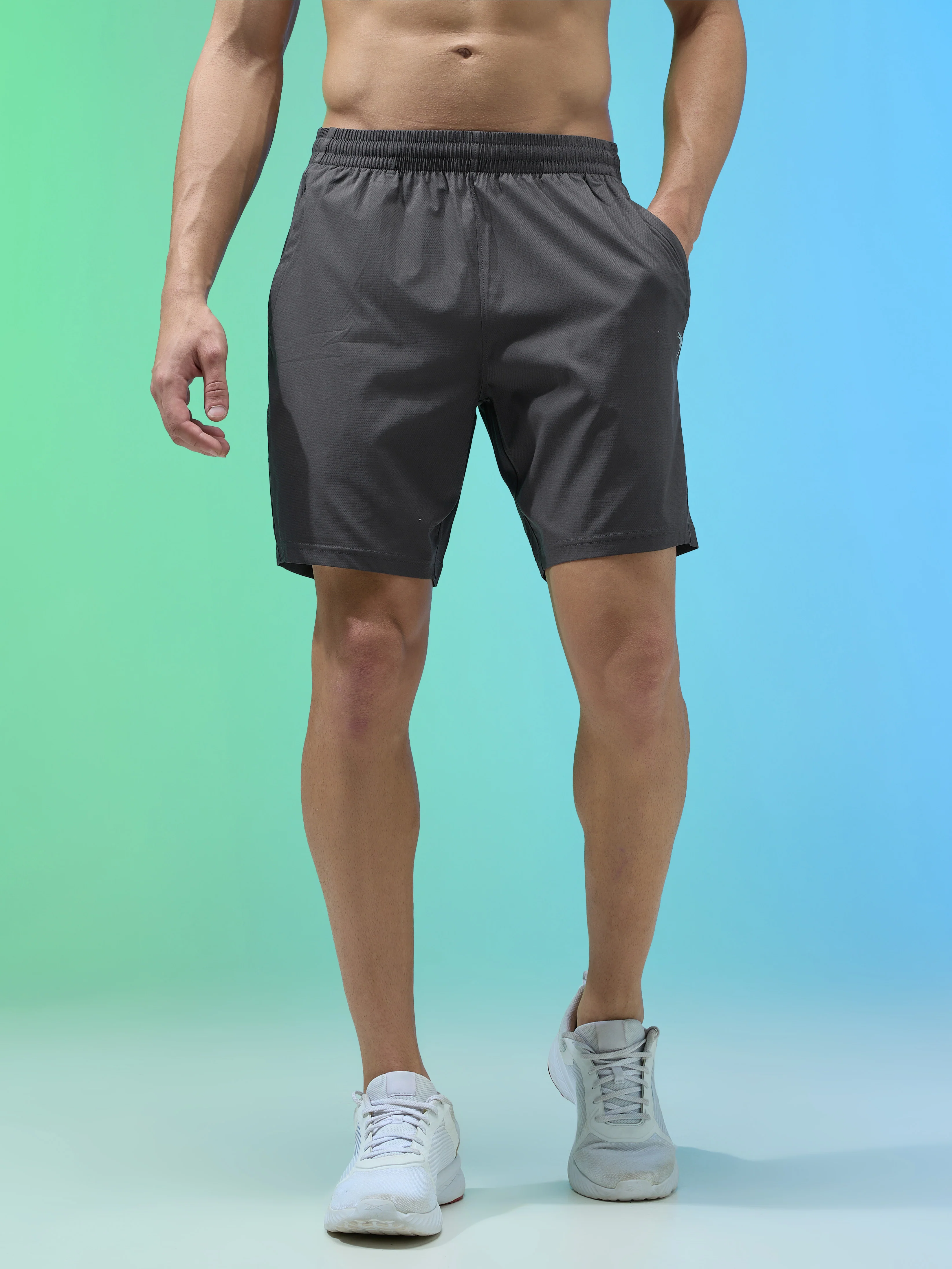 Men Solid Relax Fit Shorts with TECHNOLITE - Image 2