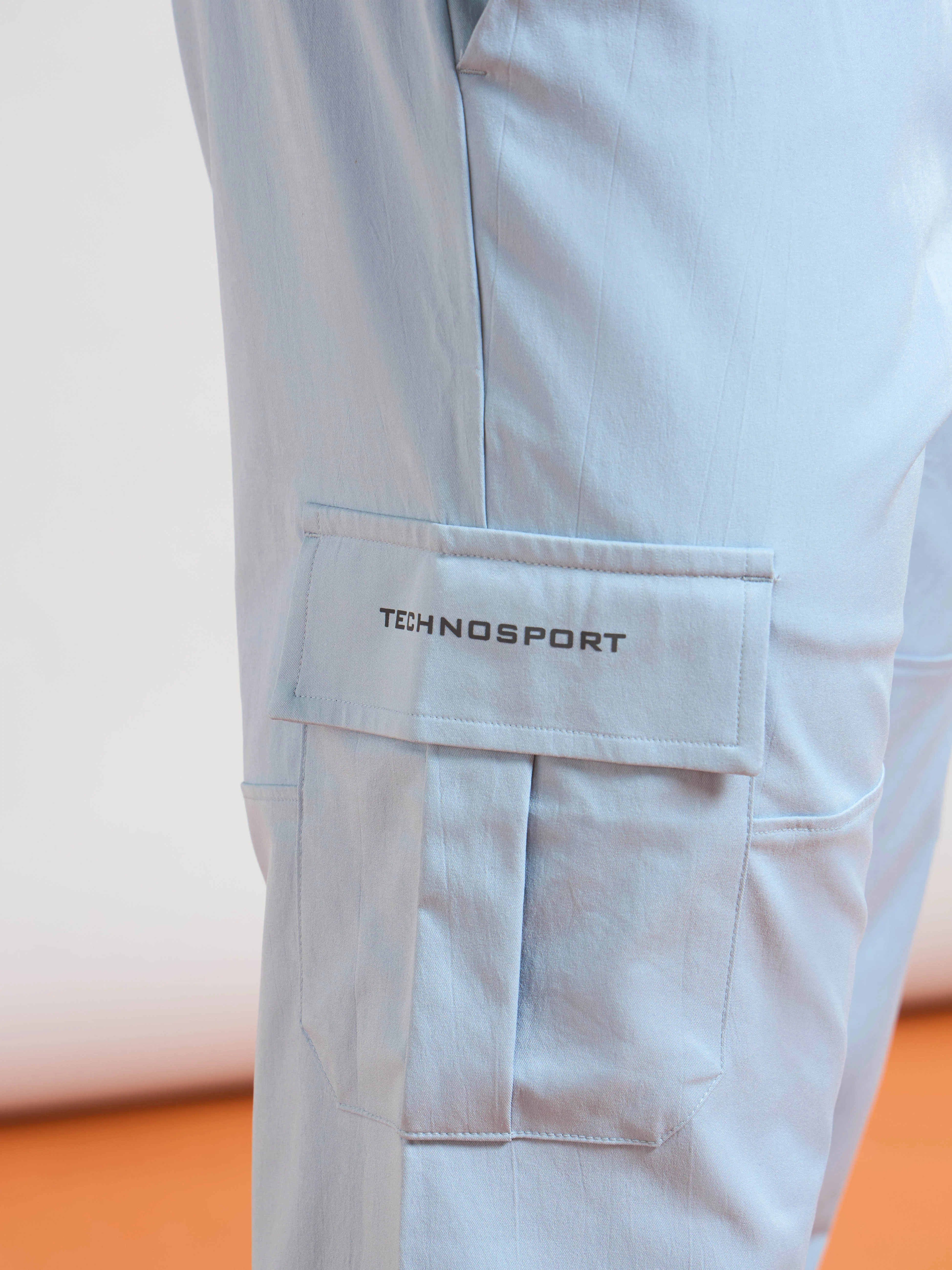 Men Solid Relax Fit Sports Cargo Trackpants with TS FLEXI - Image 6