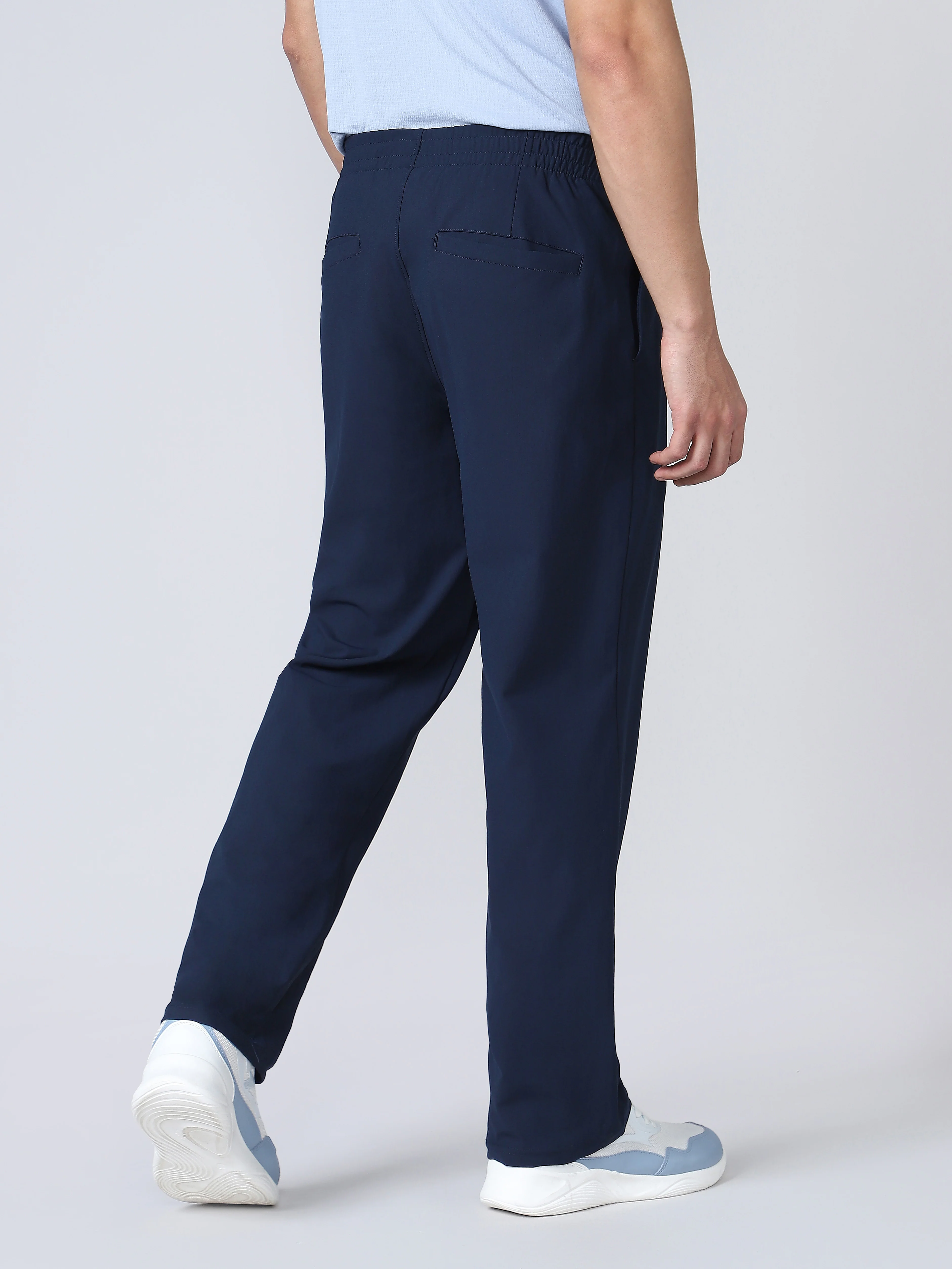 Men Solid Relax Fit Trackpants with DURACOOL+ - Image 2