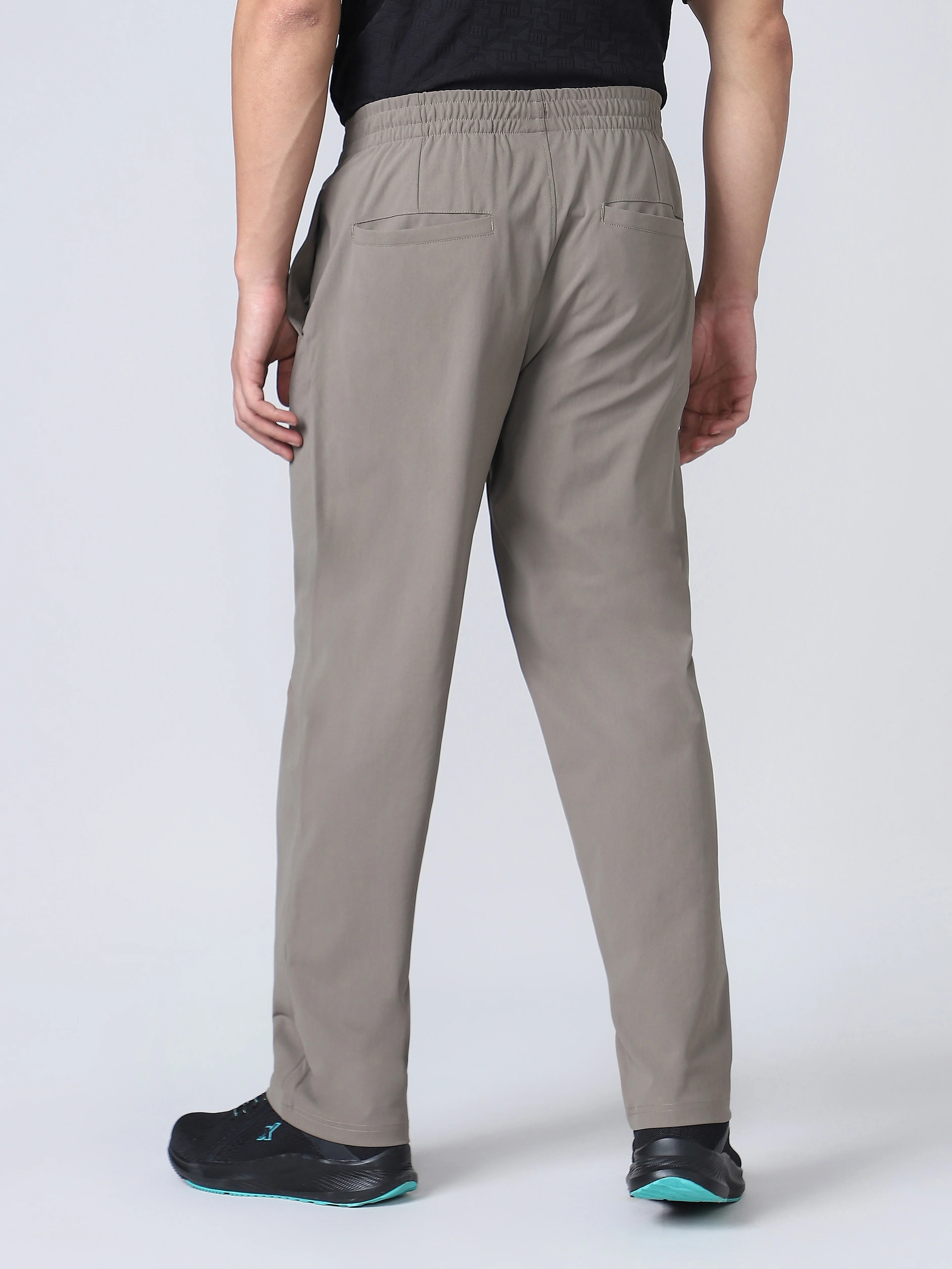 Men Solid Relax Fit Trackpants with DURACOOL+ - Image 2