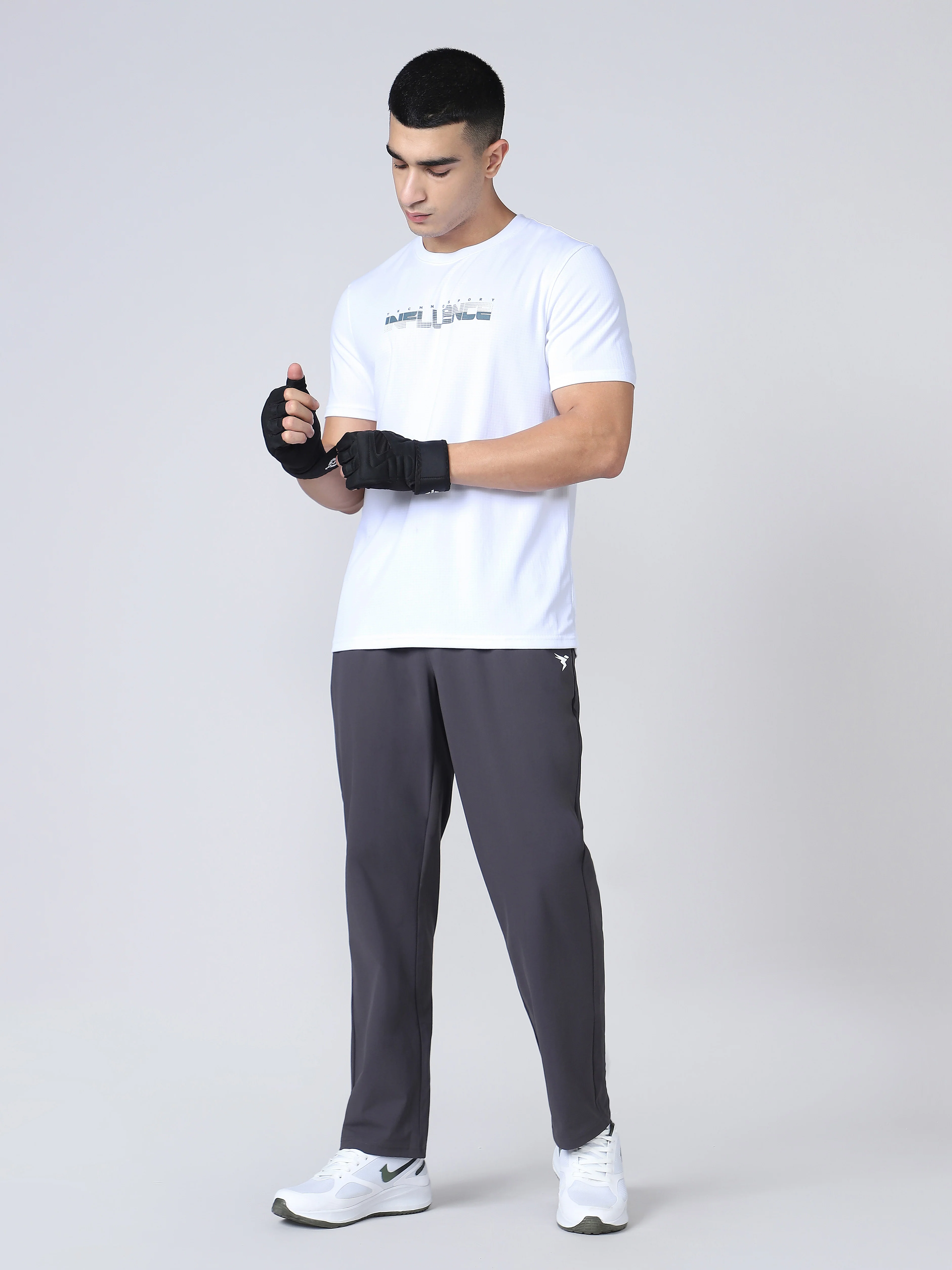 Men Solid Relax Fit Trackpants with DURACOOL+ - Image 4