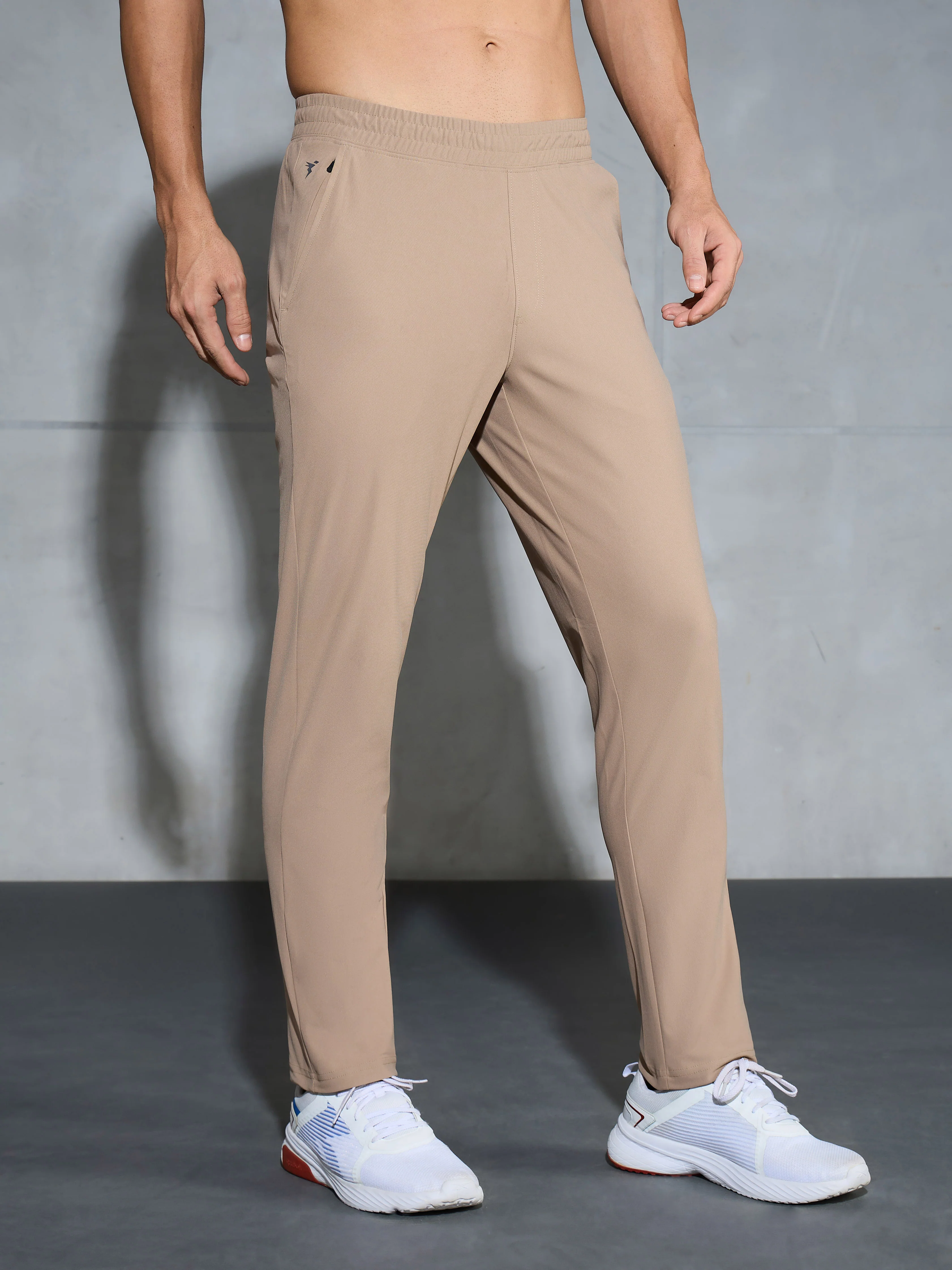 Men Solid Relax Fit Trackpants with ELASTO PLUS - Image 4