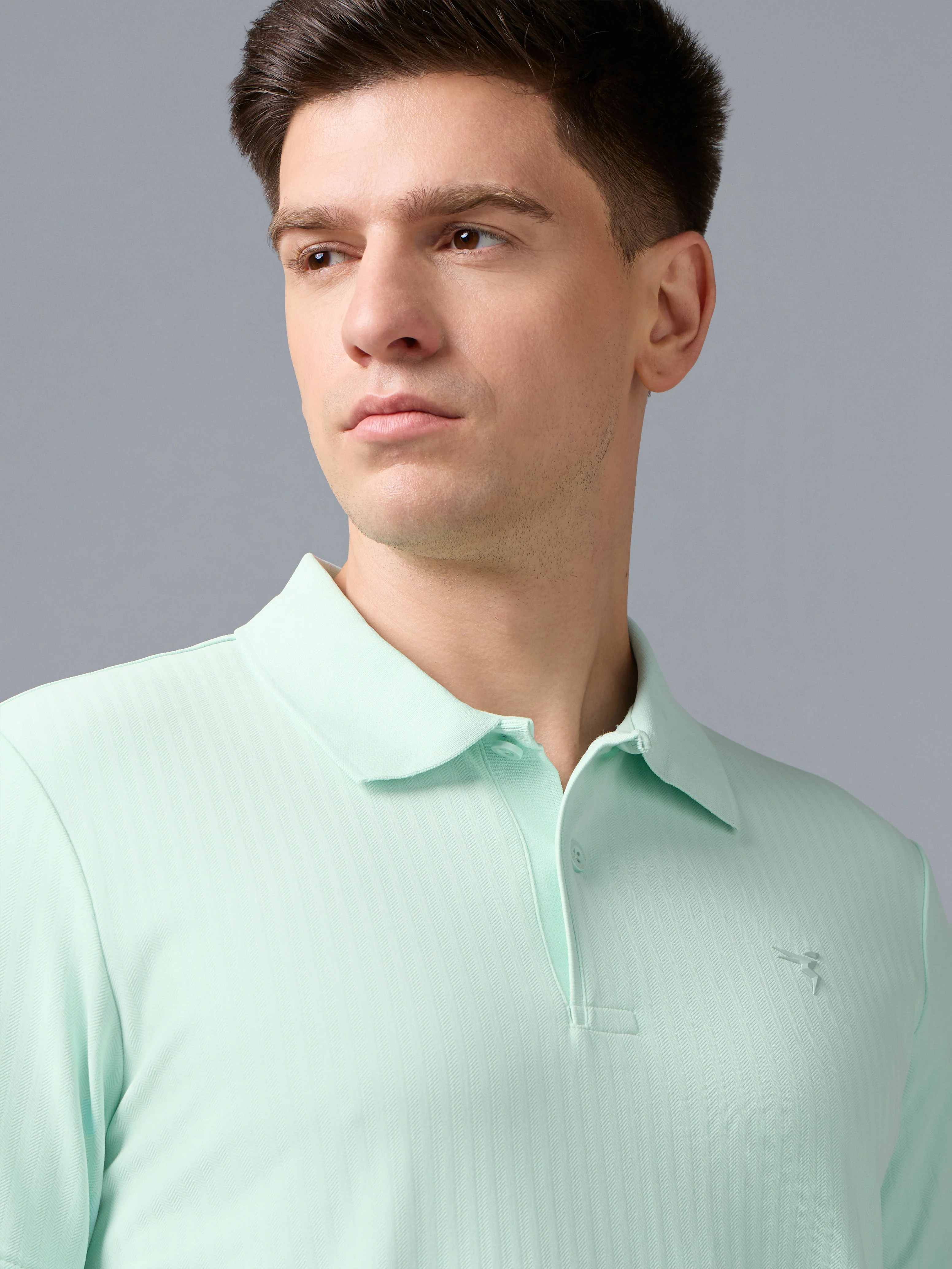 Men Solid Active Polo T-shirt with ELASTO PLUS - Image 4