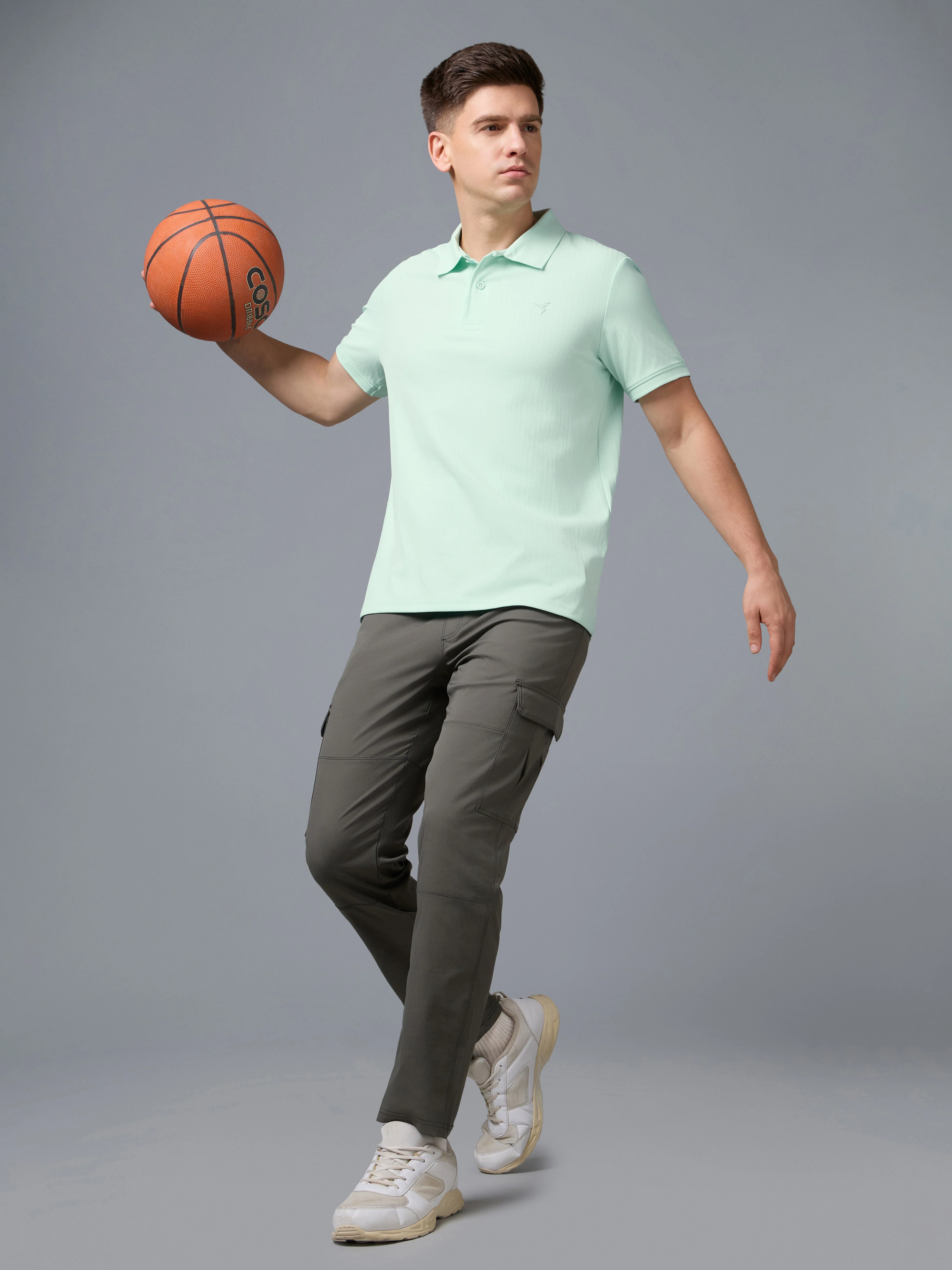 Men Solid Active Polo T-shirt with ELASTO PLUS - Image 6