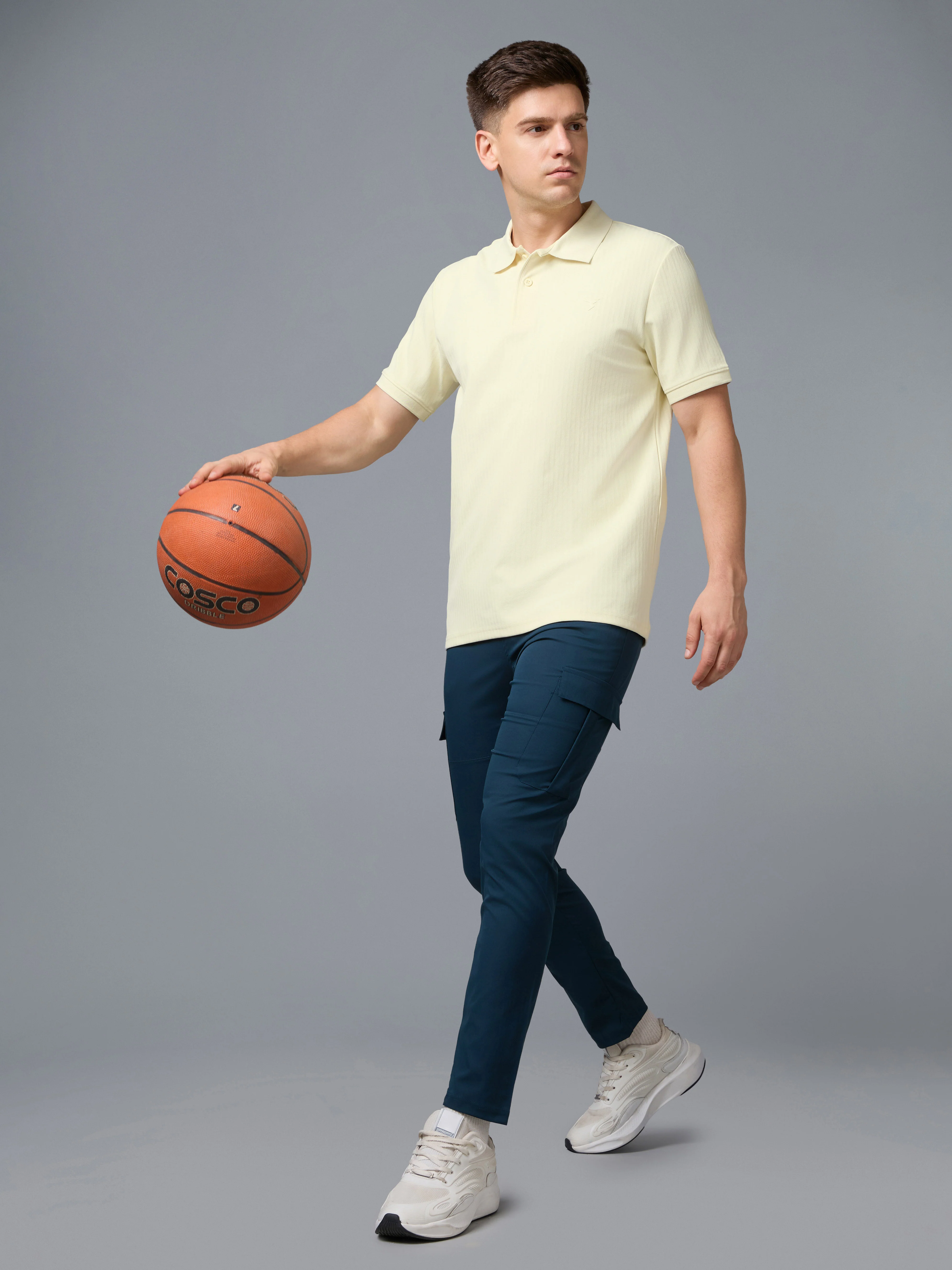 Men Solid Active Polo T-shirt with ELASTO PLUS - Image 6