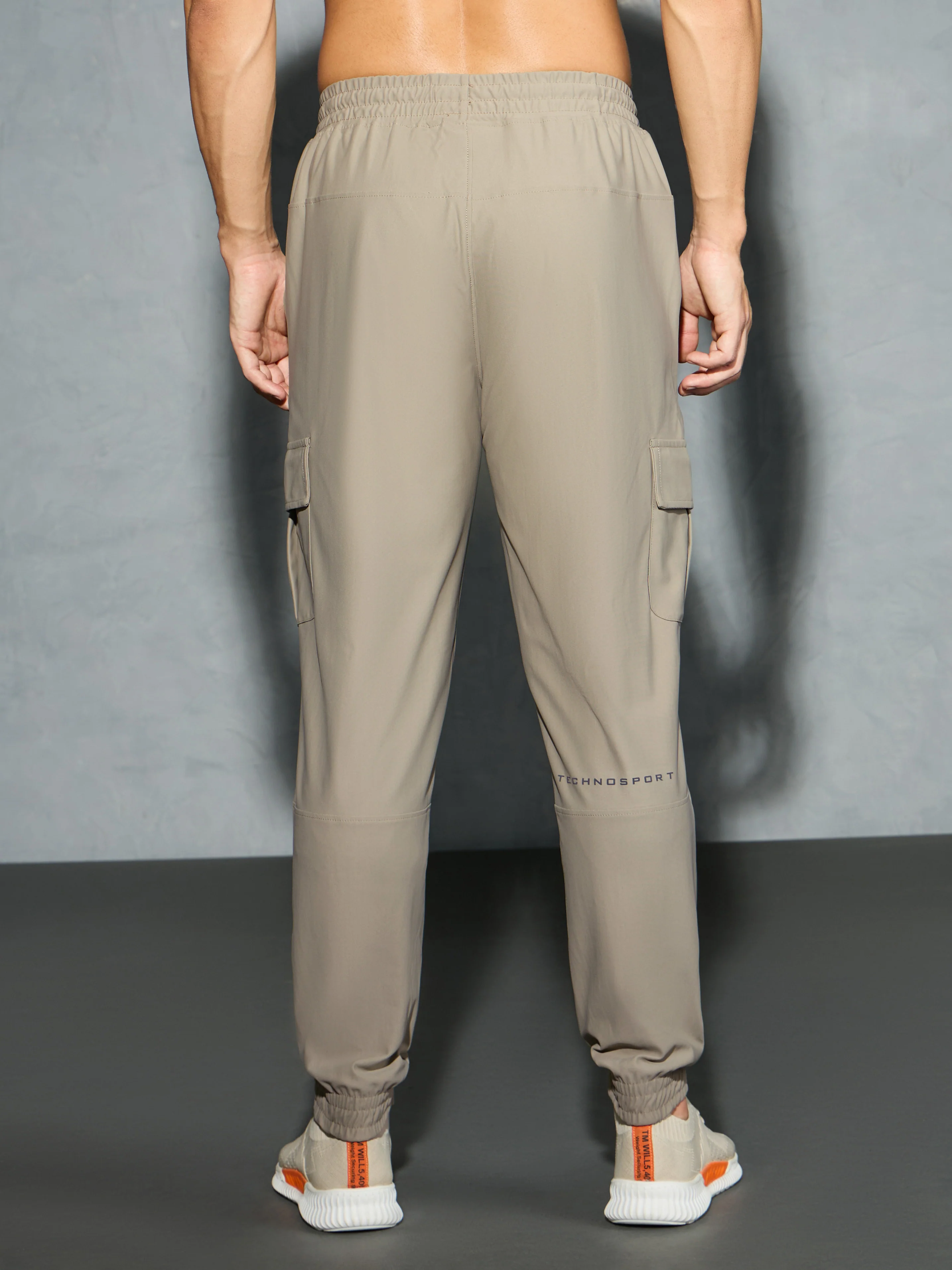 Men Solid Slim Fit Cargo Joggers with DURACOOL+ - Image 2