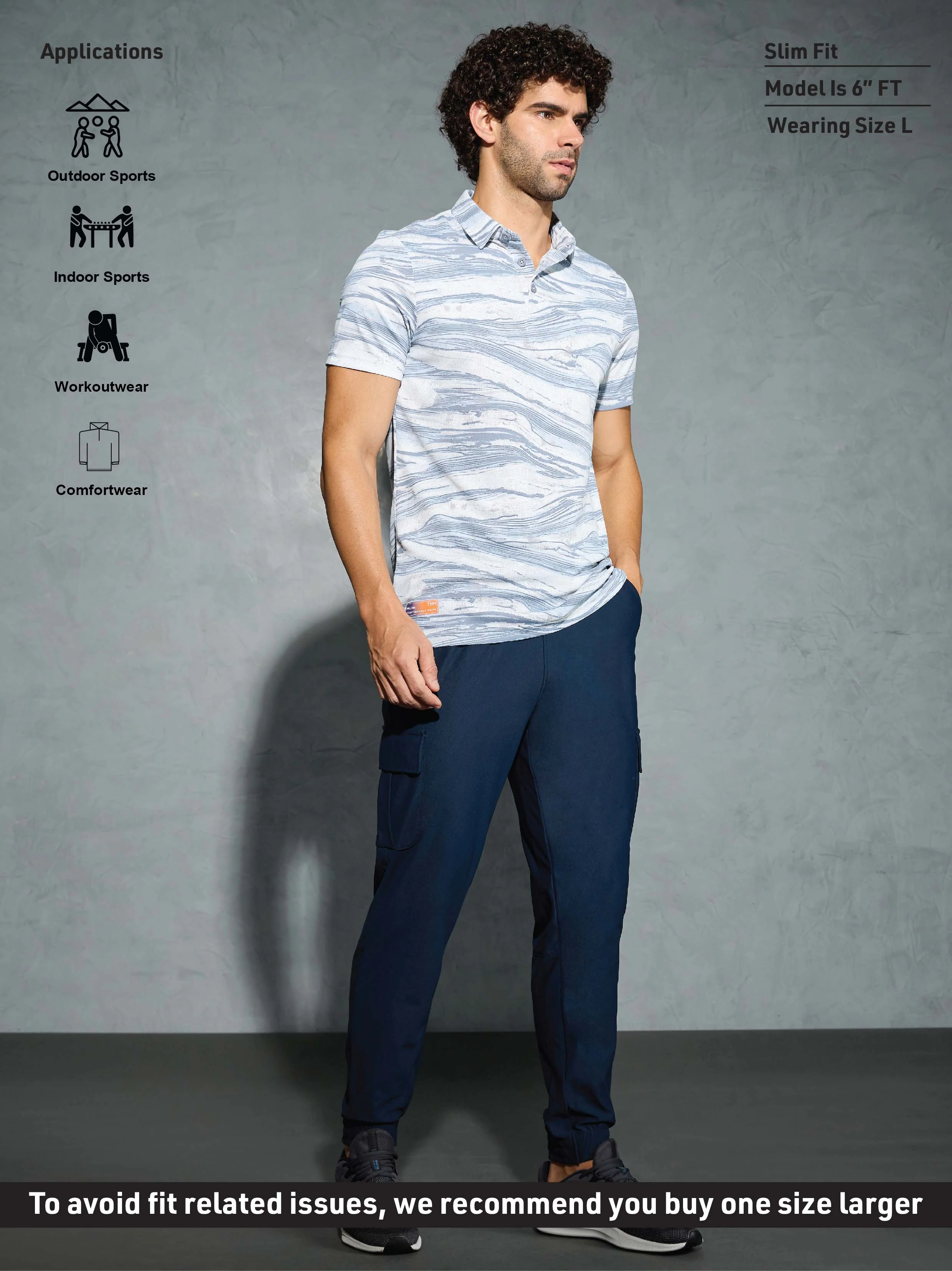 Men Solid Slim Fit Cargo Joggers with DURACOOL+ - Image 4