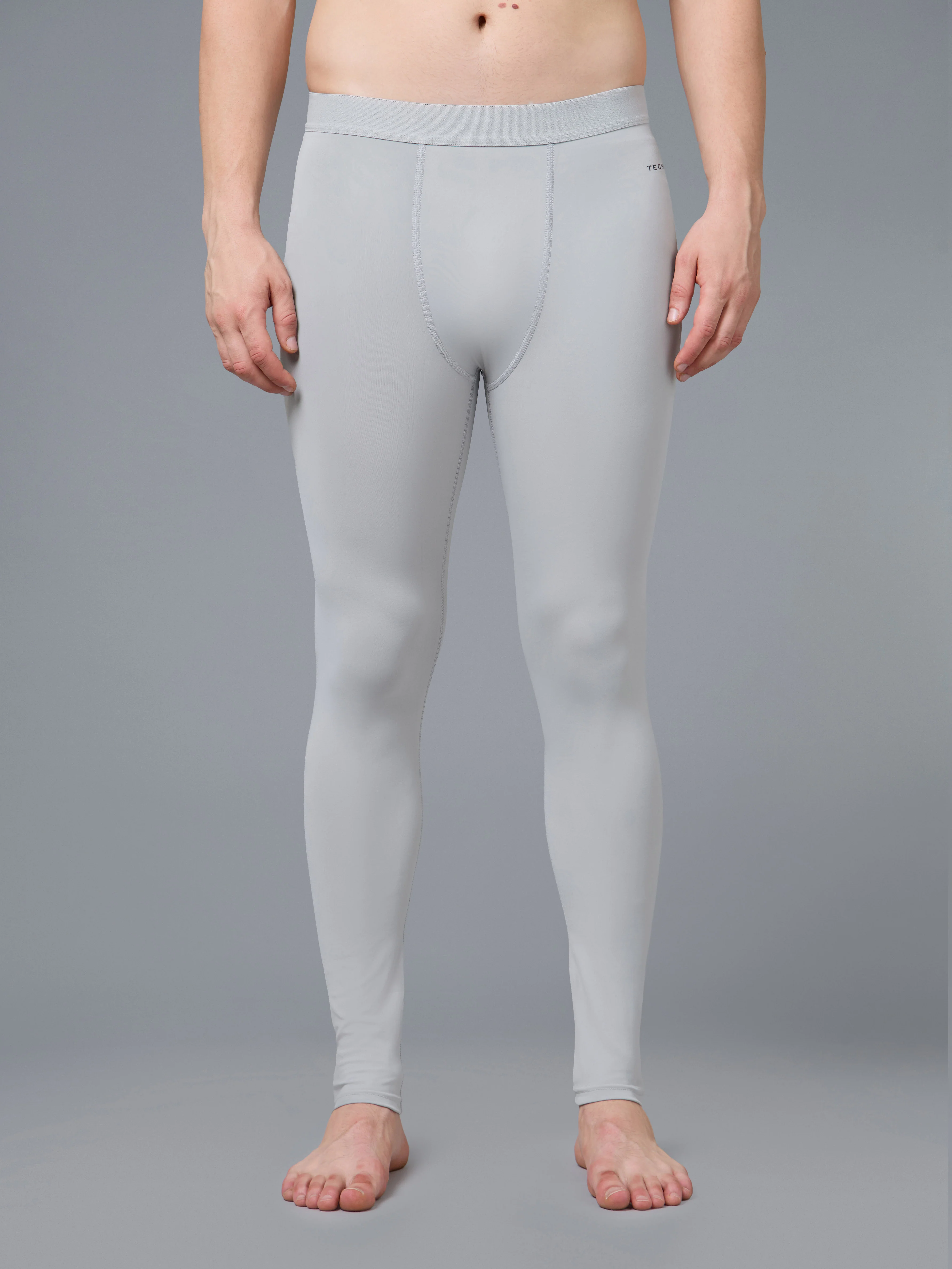 Men Solid Slim Fit Compression Tights with ELASTOPLUS - Image 2