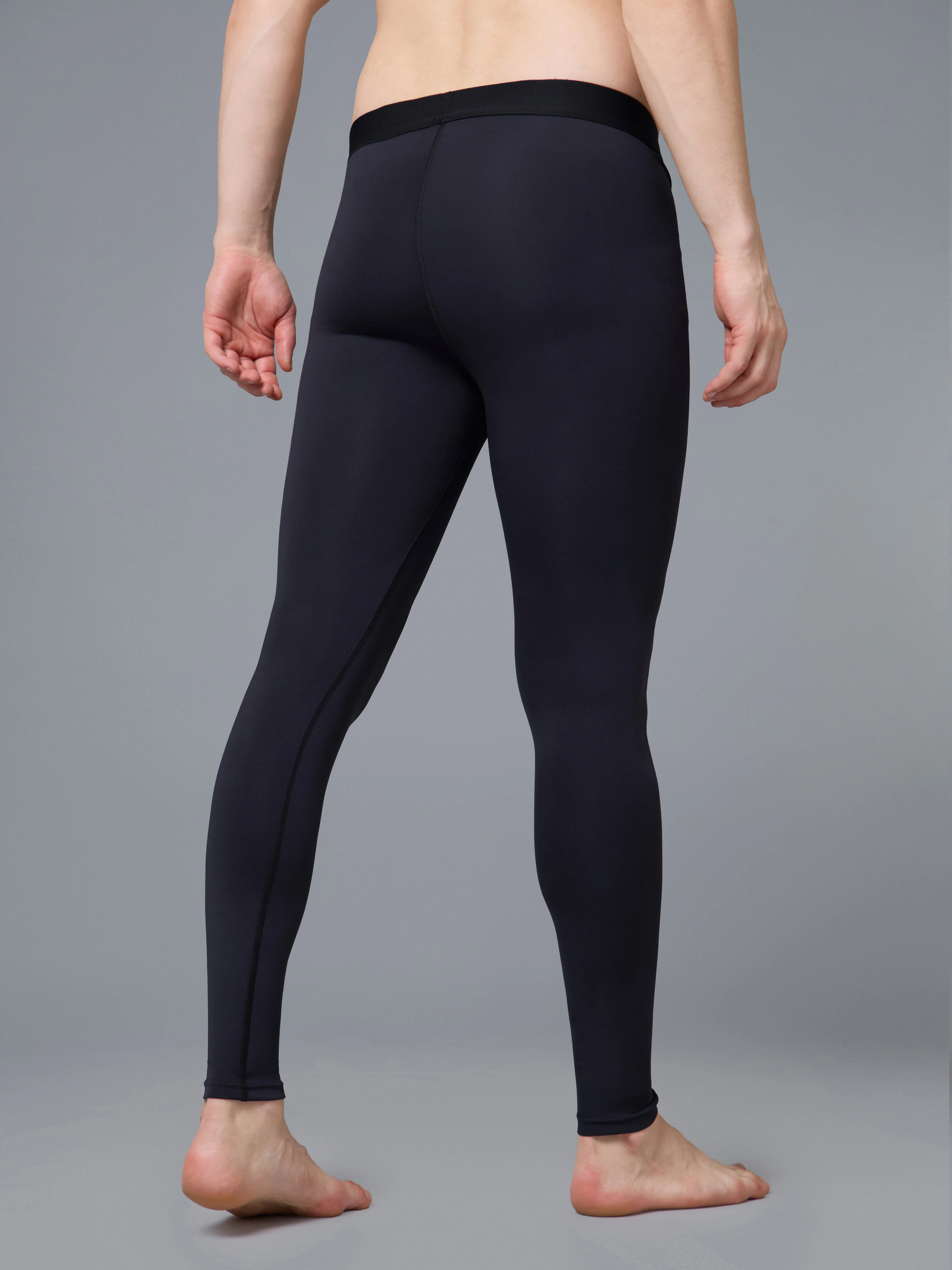 Men Solid Slim Fit Compression Tights with ELASTOPLUS - Image 4