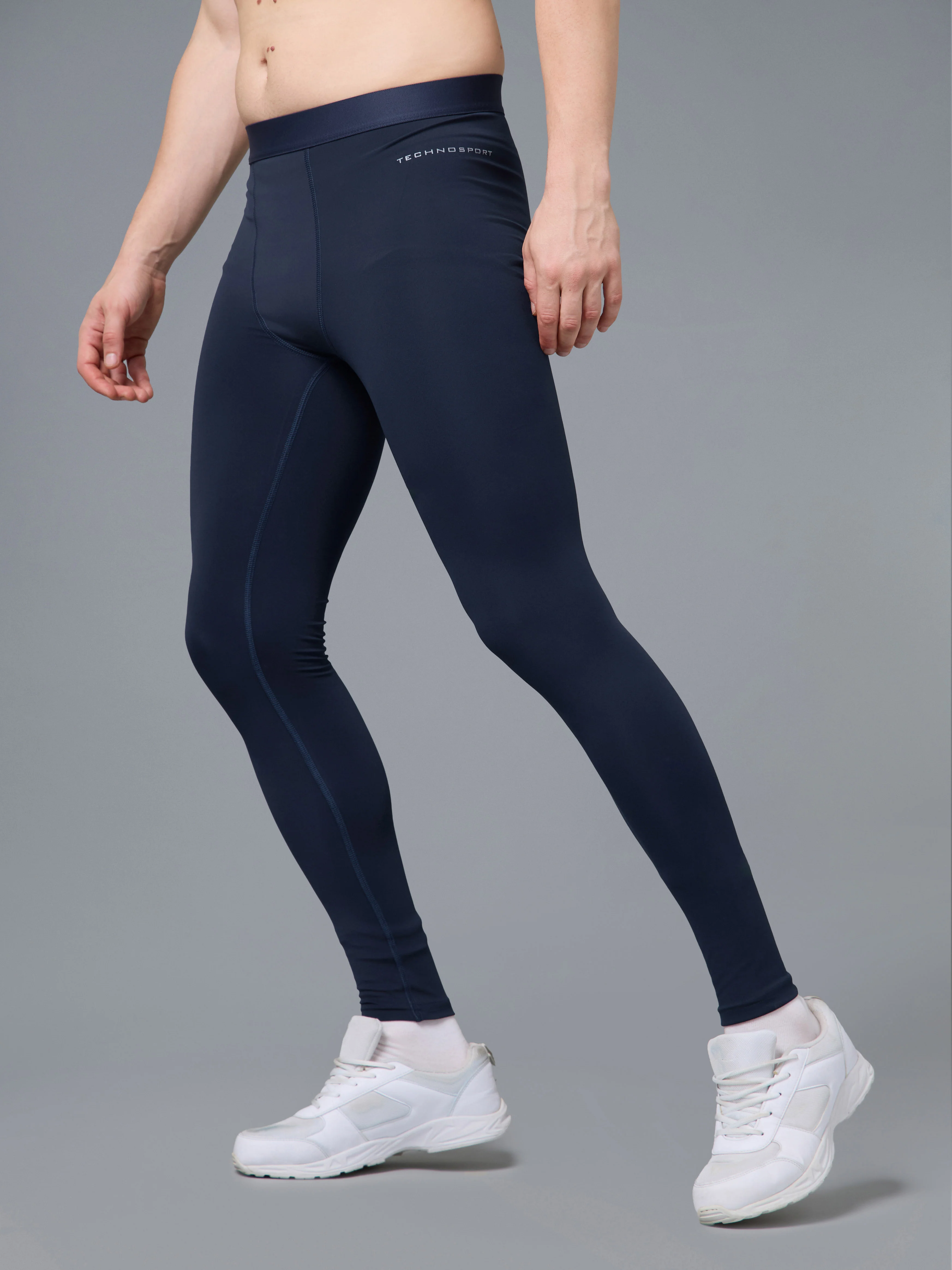 Men Solid Slim Fit Compression Tights with ELASTOPLUS - Image 4